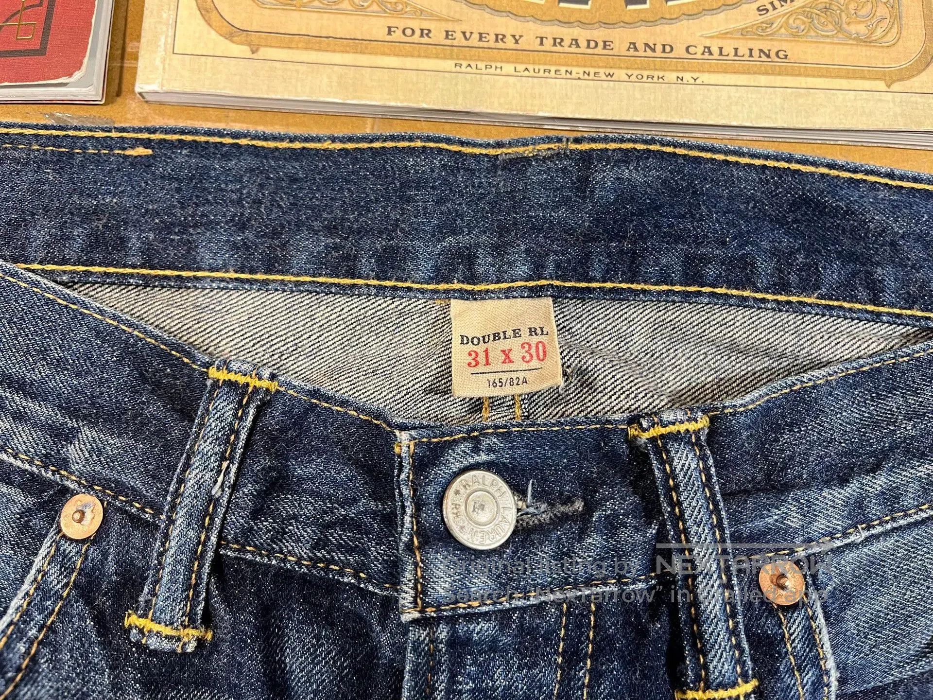 RRL Ralph Lauren RRL Distressed Patched Vintage Jeans. Size US 31 - 3 Thumbnail