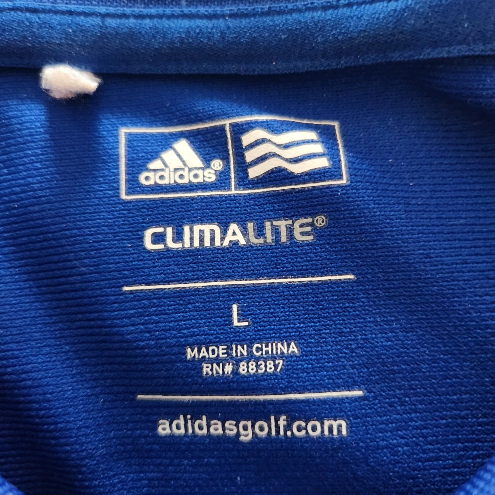 Adidas Adidas Polo Shirt Men Climalite Blue Short Sleeve Golf 3 Stripes L Large Regular Sized Size US L / EU 52-54 / 3 - 6 Thumbnail