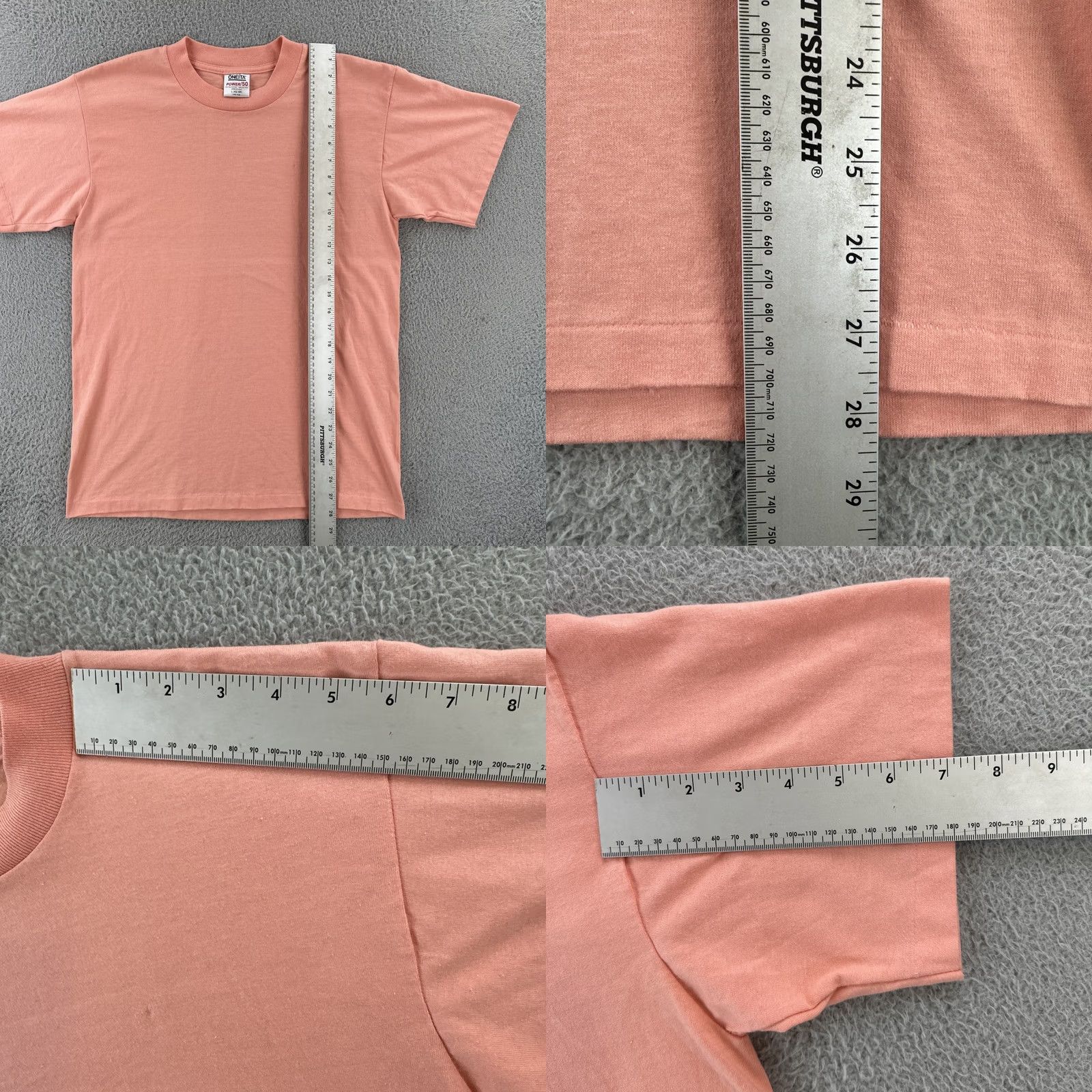 Vintage VINTAGE Oneita Power/50 Men’s L Pink Short Sleeve Crew Neck T-Shirt 90s USA Mens Size US L / EU 52-54 / 3 - 9 Thumbnail