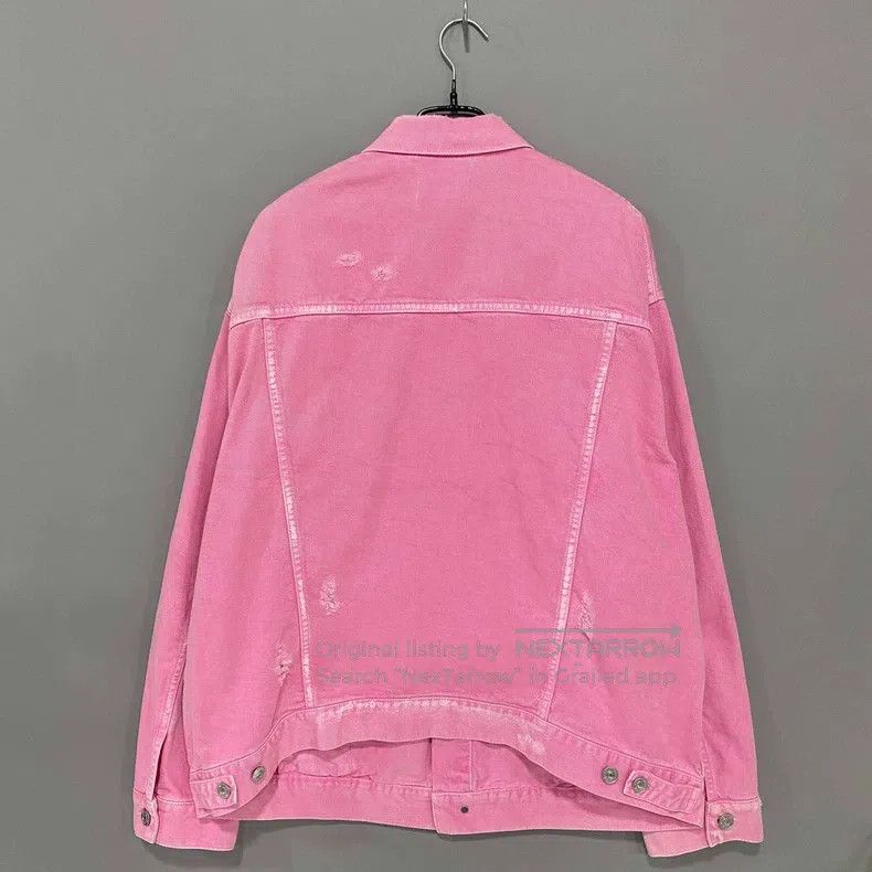 Balenciaga Balenciaga Pink Washed Denim Jacket Size US M / EU 48-50 / 2 - 3 Thumbnail