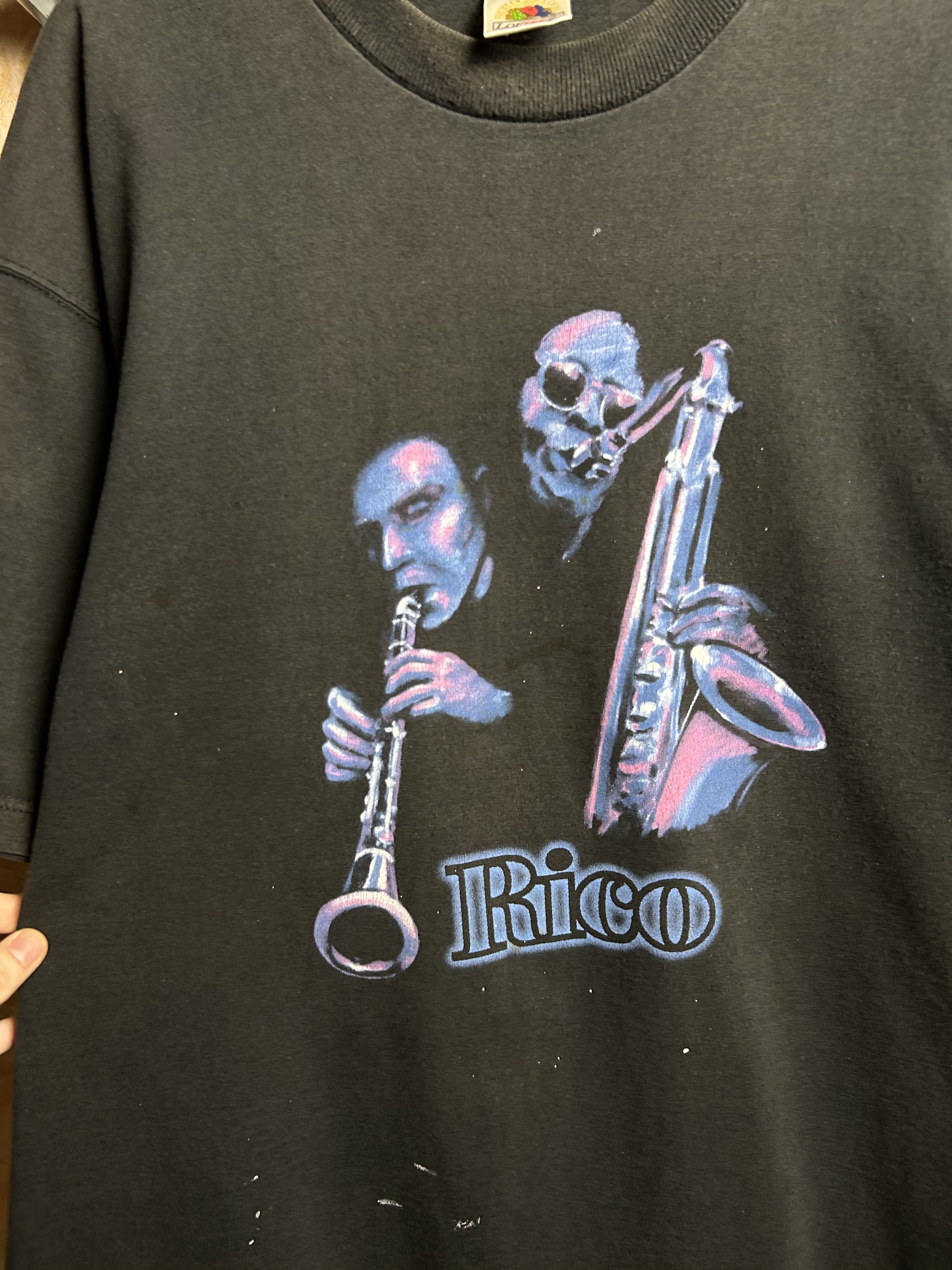 Band Tees Vintage 90s Rico Music T-shirt Size US XL / EU 56 / 4 - 5 Thumbnail