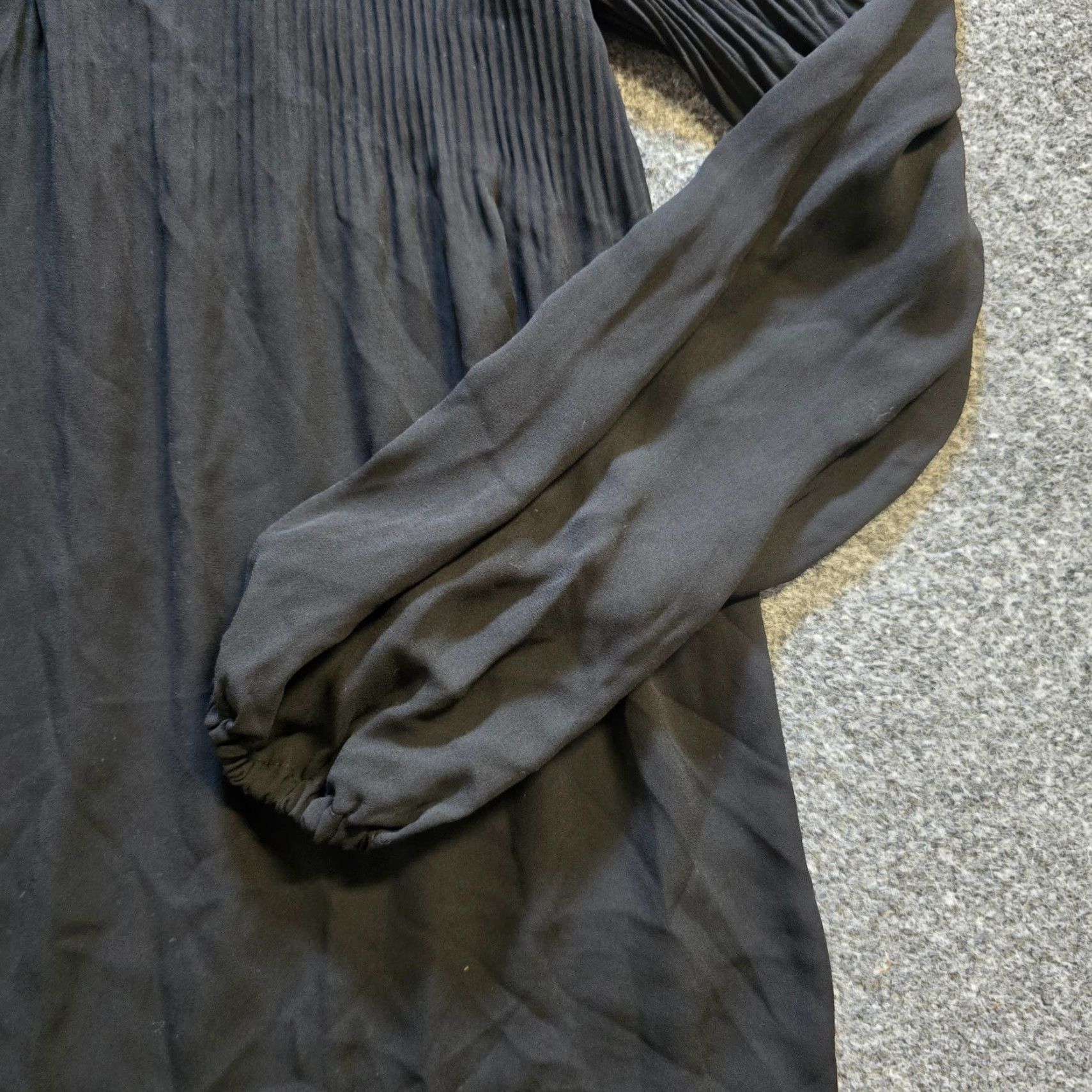 Ralph Lauren Lauren Ralph Lauren Top Womens XXS Black Pleated Button Capsule Casual Blouse Shirt Balloon Sleeve Classic Lightweight Regular Womens Size XXS / US 00 / IT 34 - 3 Thumbnail