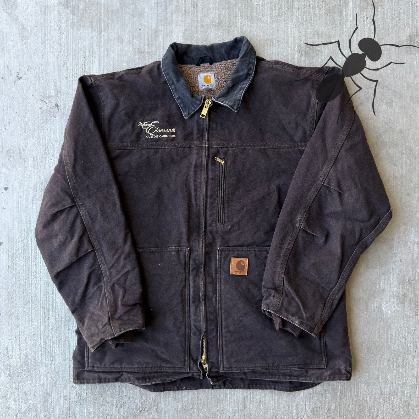 Carhartt × Vintage Carhartt C61 DKB brown chore work wear jacket Size US L / EU 52-54 / 3 - 1 Thumbnail