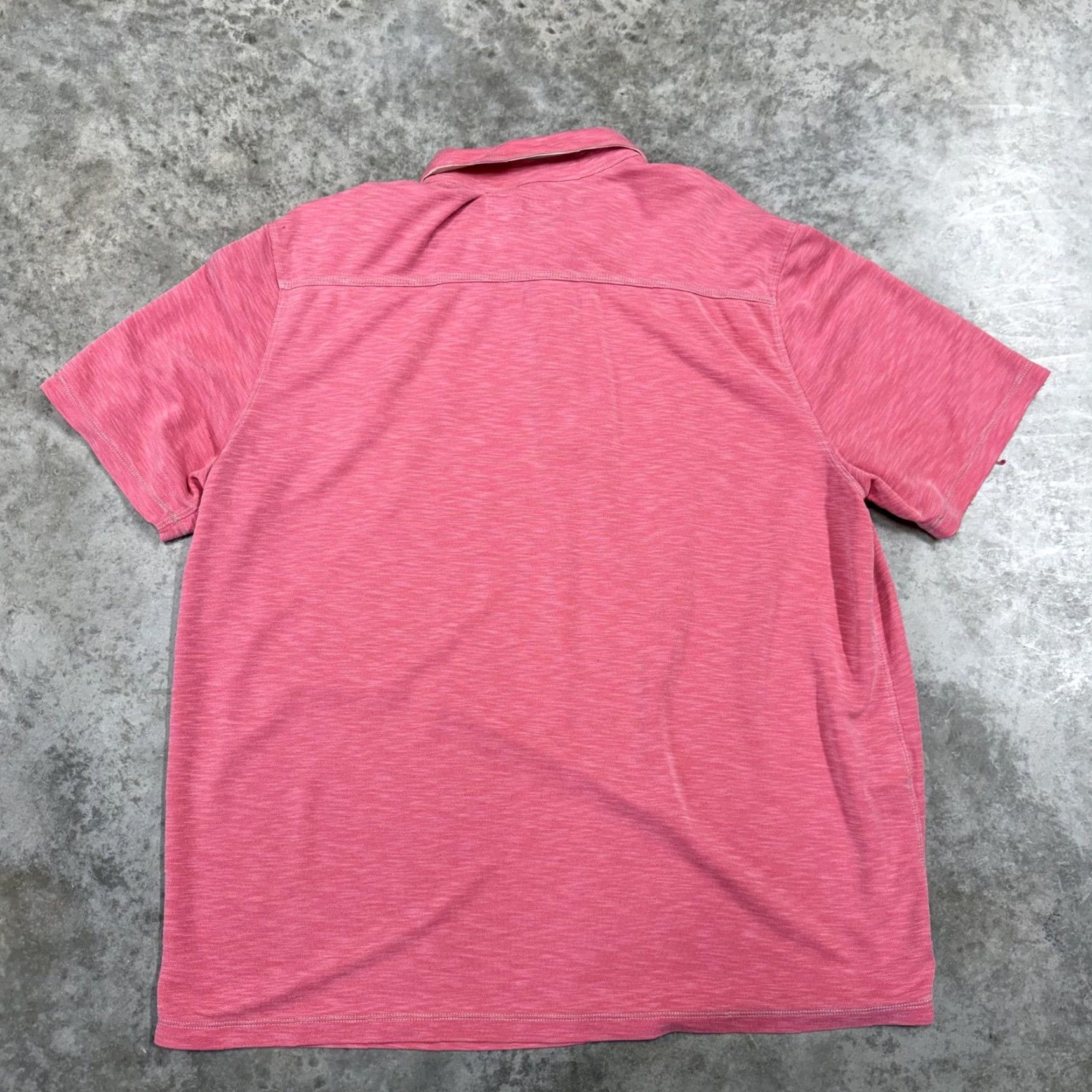 Tommy Bahama VINTAGE Tommy Bahama Polo Shirt Mens 2XL Pink Solid Jersey Knit Short Sleeve Casual Shirt Size US XXL / EU 58 / 5 - 5 Thumbnail
