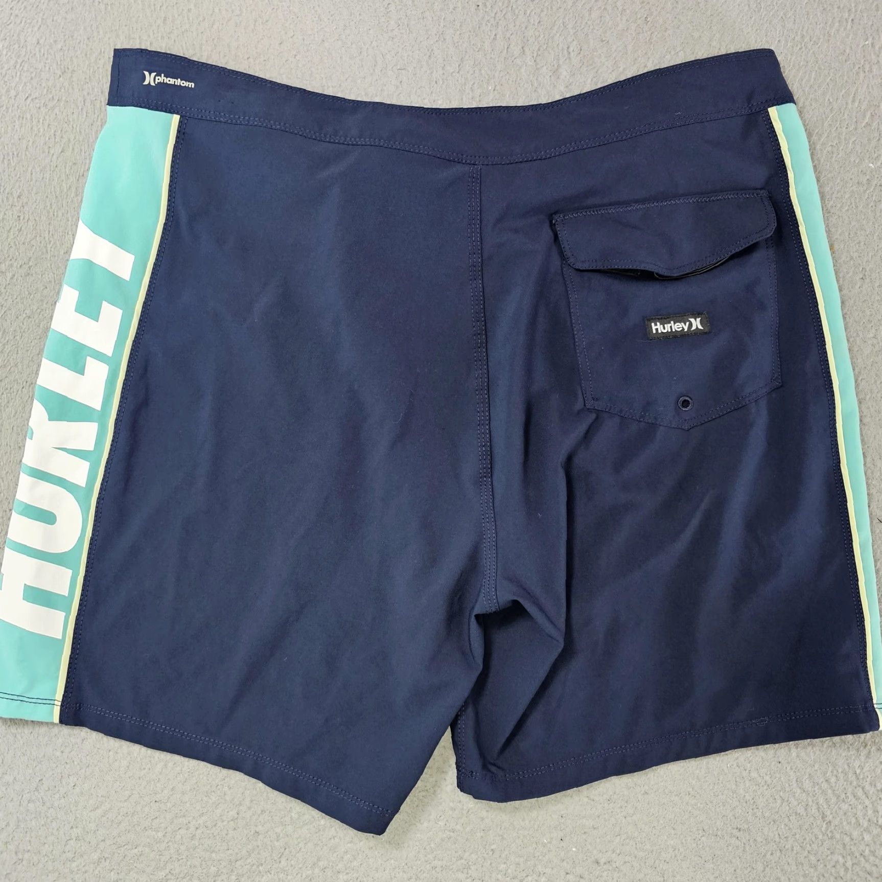 Hurley Hurley Phantom Board Shorts Mens 36 Blue Aqua Swim Trunks Surf Stretch Size US 36 / EU 52 - 3 Thumbnail
