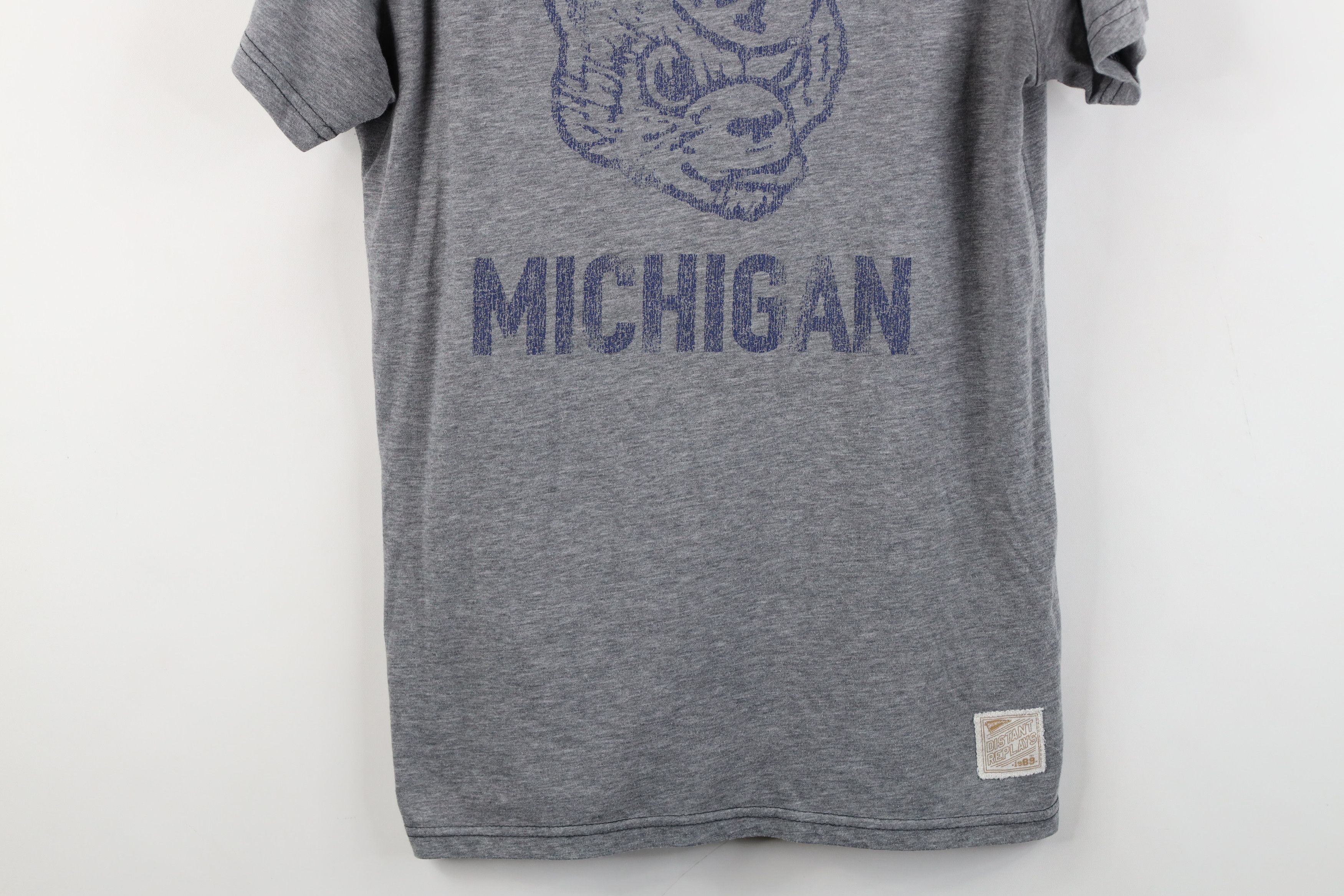 Vintage Retro University of Michigan Jersey Knit T-Shirt Gray Size US M / EU 48-50 / 2 - 3 Thumbnail
