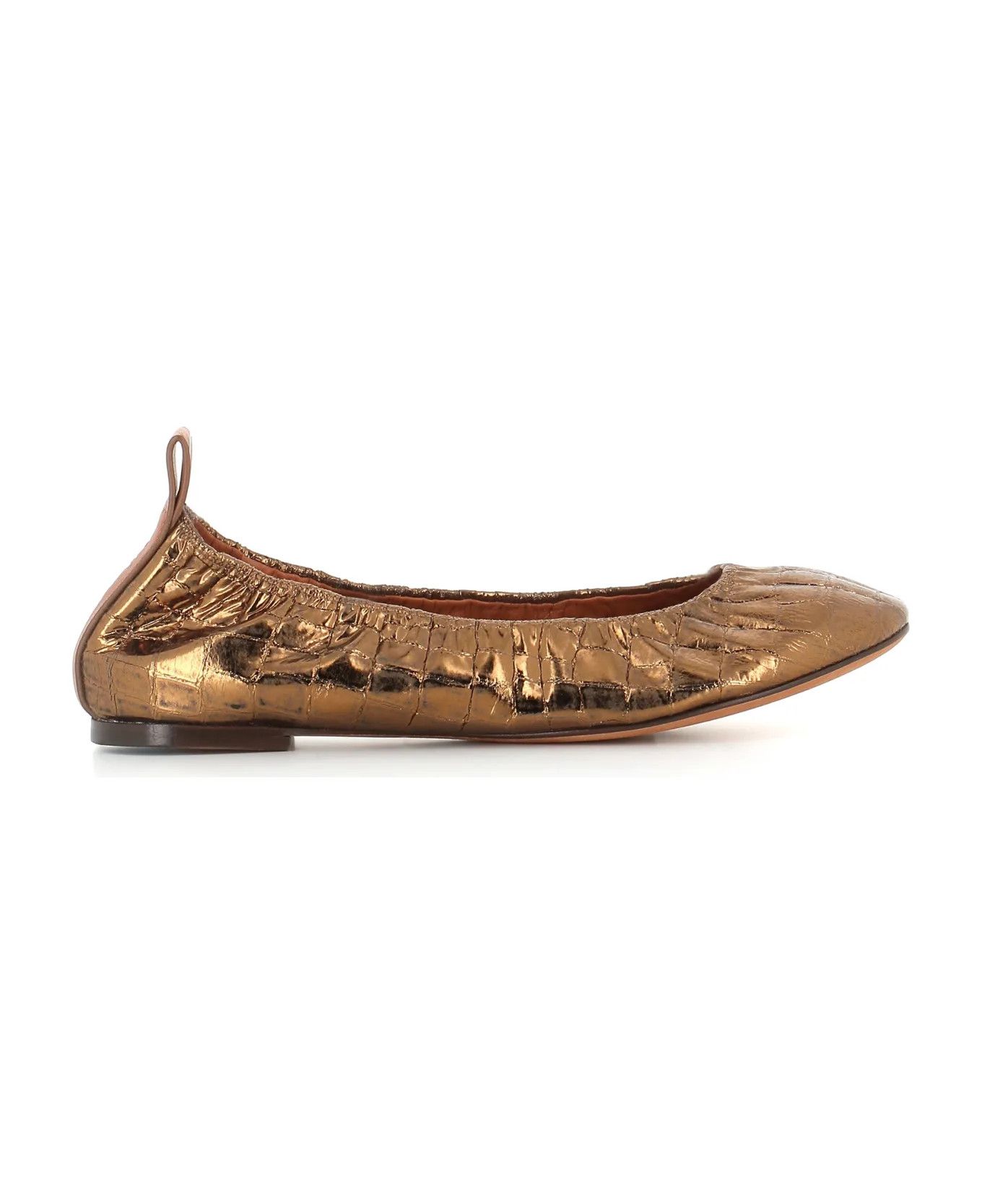 Lanvin o1y0326 Ballet Flats in Gold Size US 9 / IT 39 - 1 Thumbnail