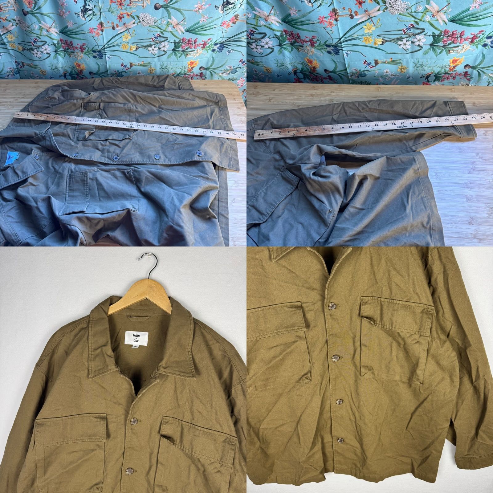 Vintage Mode of One Brown Cotton Button Up Shirt Jacket XXL Mens Size US XXL / EU 58 / 5 - 8 Thumbnail
