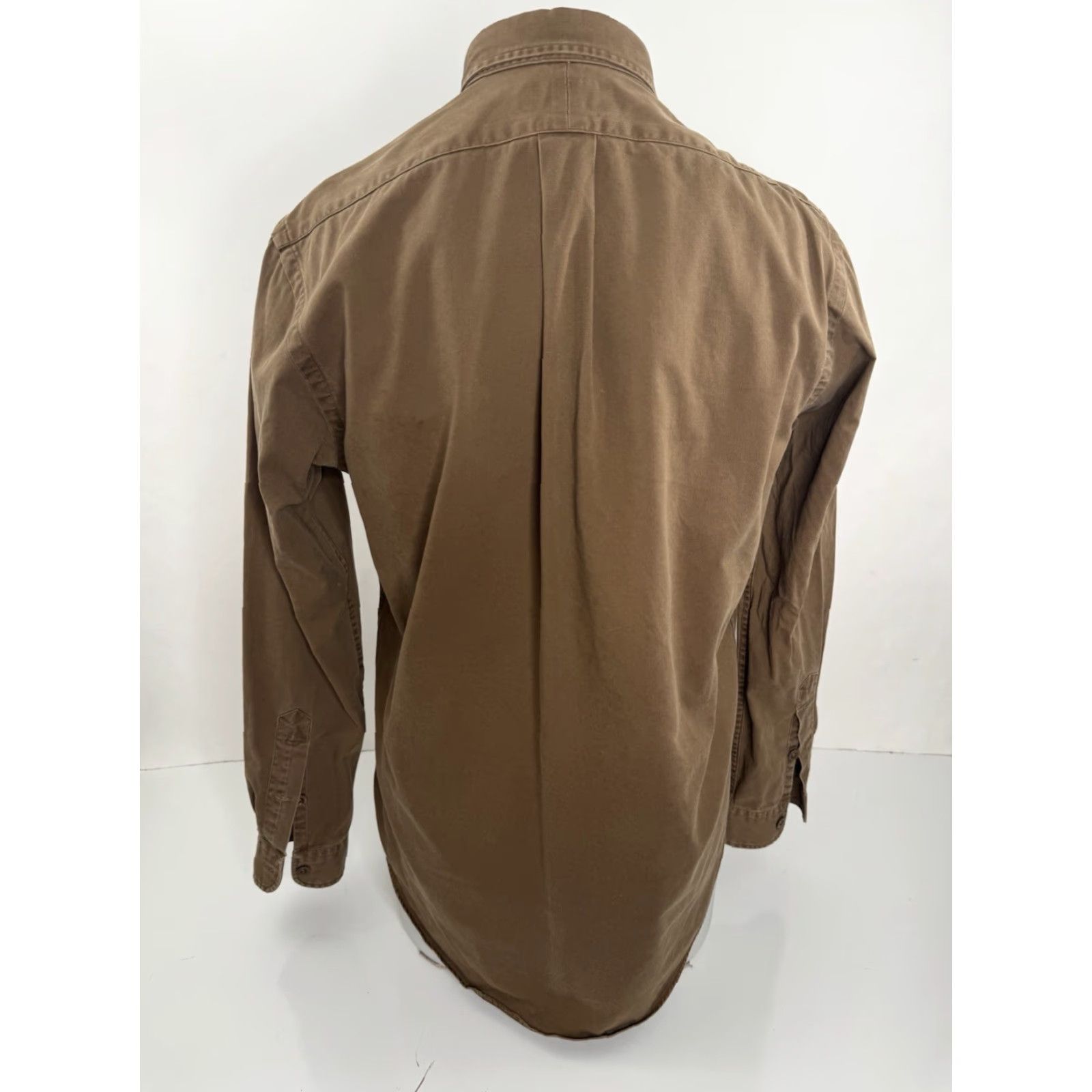 Polo Ralph Lauren Polo Ralph Lauren Shirt Mens M Shoulder Patch Shooting Style Button-Up Long Sleeve Brown 90s Mens Shirt Size US M / EU 48-50 / 2 - 4 Thumbnail