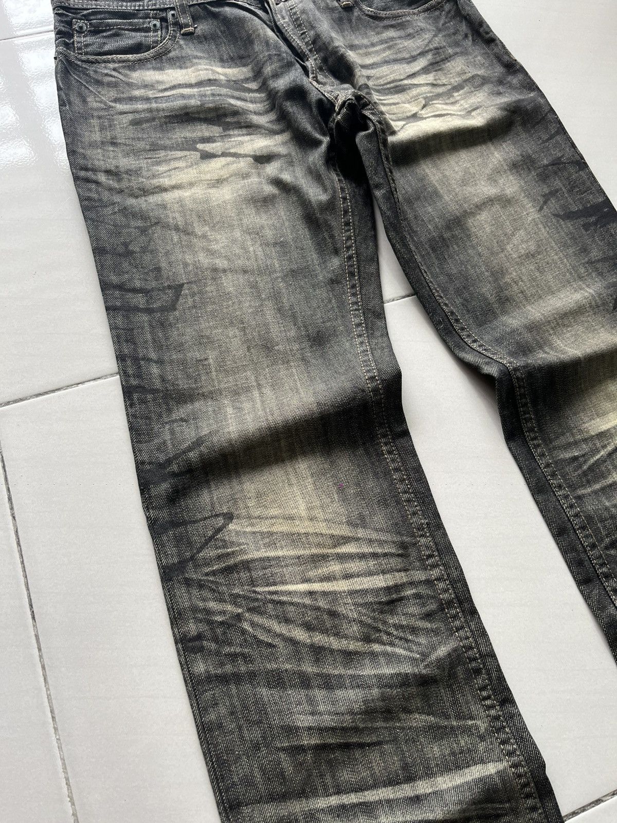 If Six Was Nine Vintage Edge Rupert Claws Punk Gothic Straight Cut Jeans Size US 32 / EU 48 - 5 Thumbnail