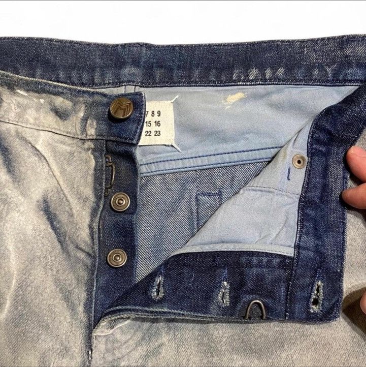 Maison Margiela Maison Margiela AW09 Flocked White Paint Denim Size US 34 / EU 50 - 5 Thumbnail