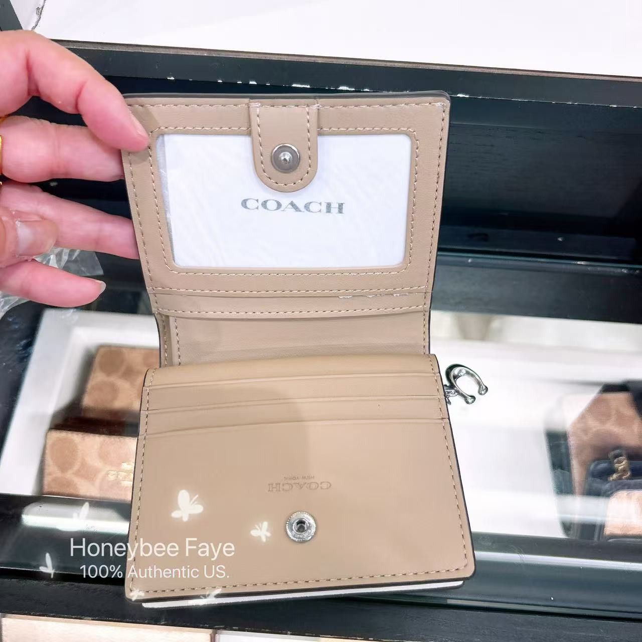 Coach Snap Wallet With Floral Applique CAP16 Size ONE SIZE - 2 Thumbnail