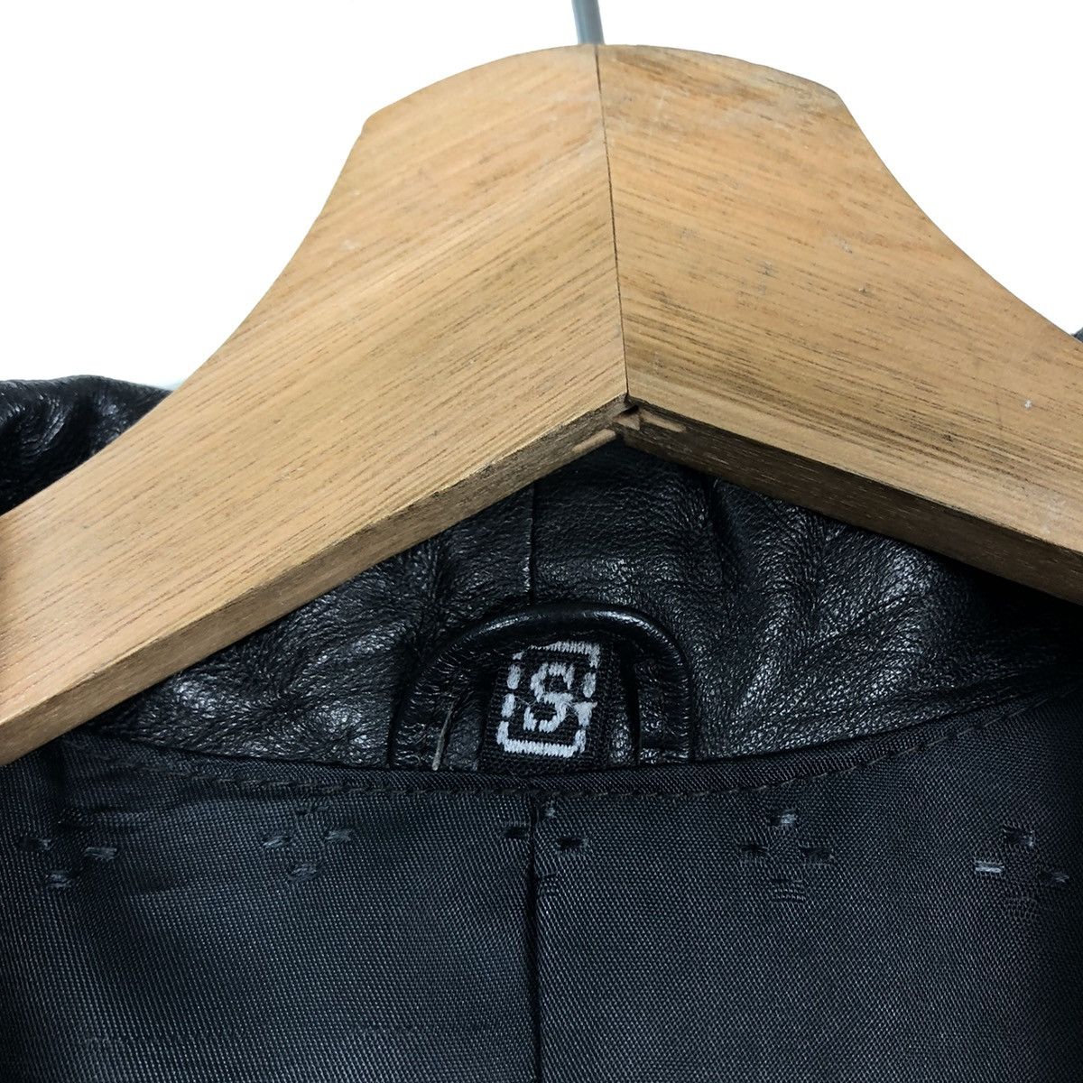 Japanese Brand × Vintage 📌Vintage Unknown Brand Biker Leather Jacket Issey Miyake Size US S / EU 44-46 / 1 - 18 Thumbnail