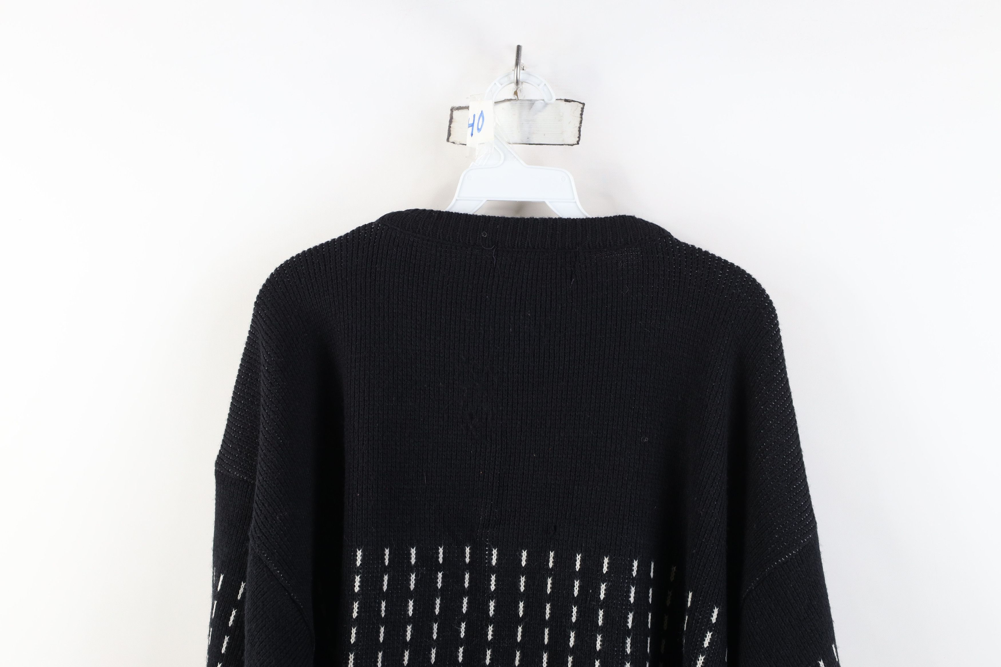 Vintage Vintage 90s Streetwear Geometric Knit Crewneck Sweater USA Size US XXL / EU 58 / 5 - 11 Thumbnail