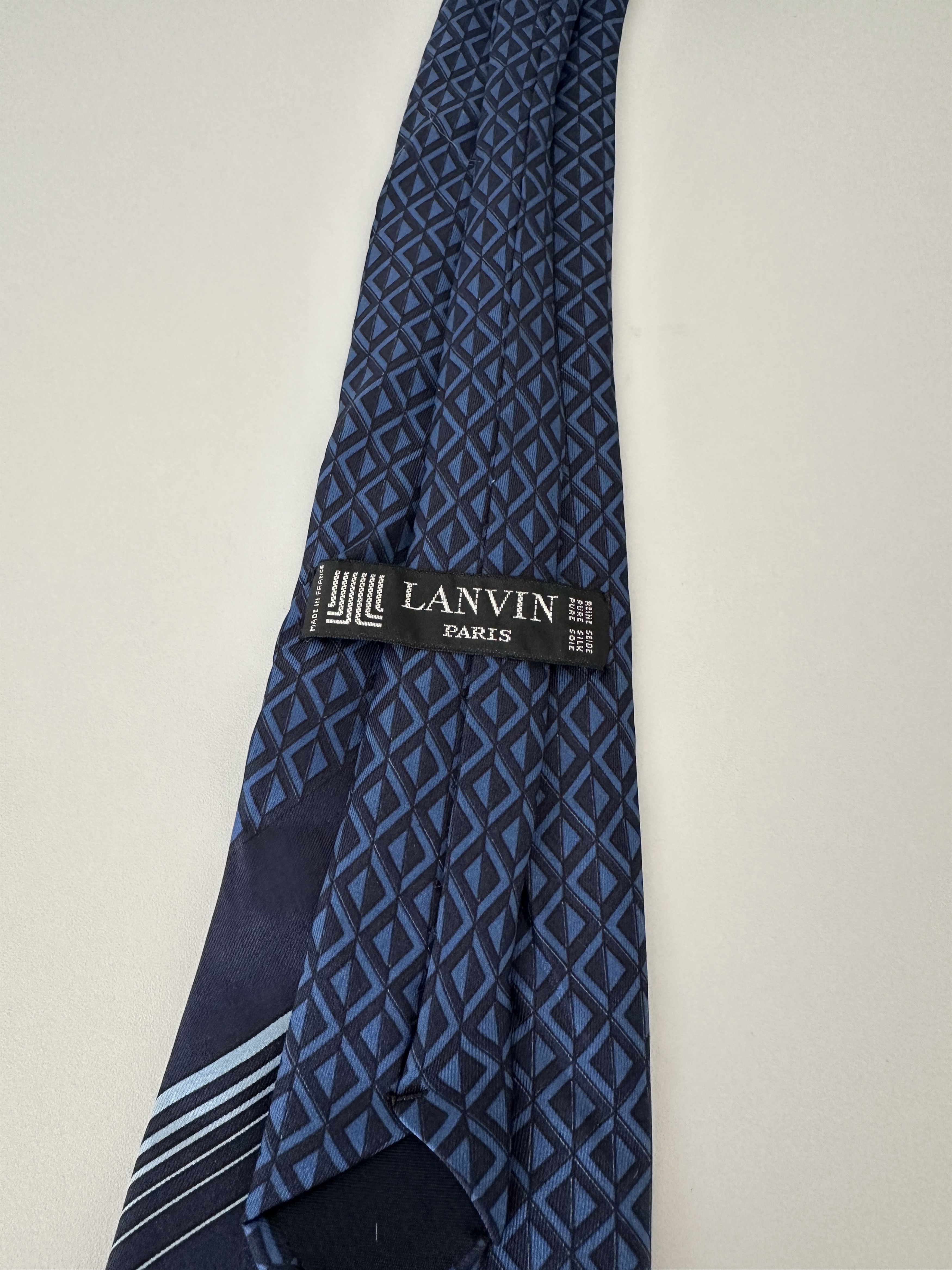 Lanvin Lanvin Silk Blue Tie Size ONE SIZE - 5 Thumbnail