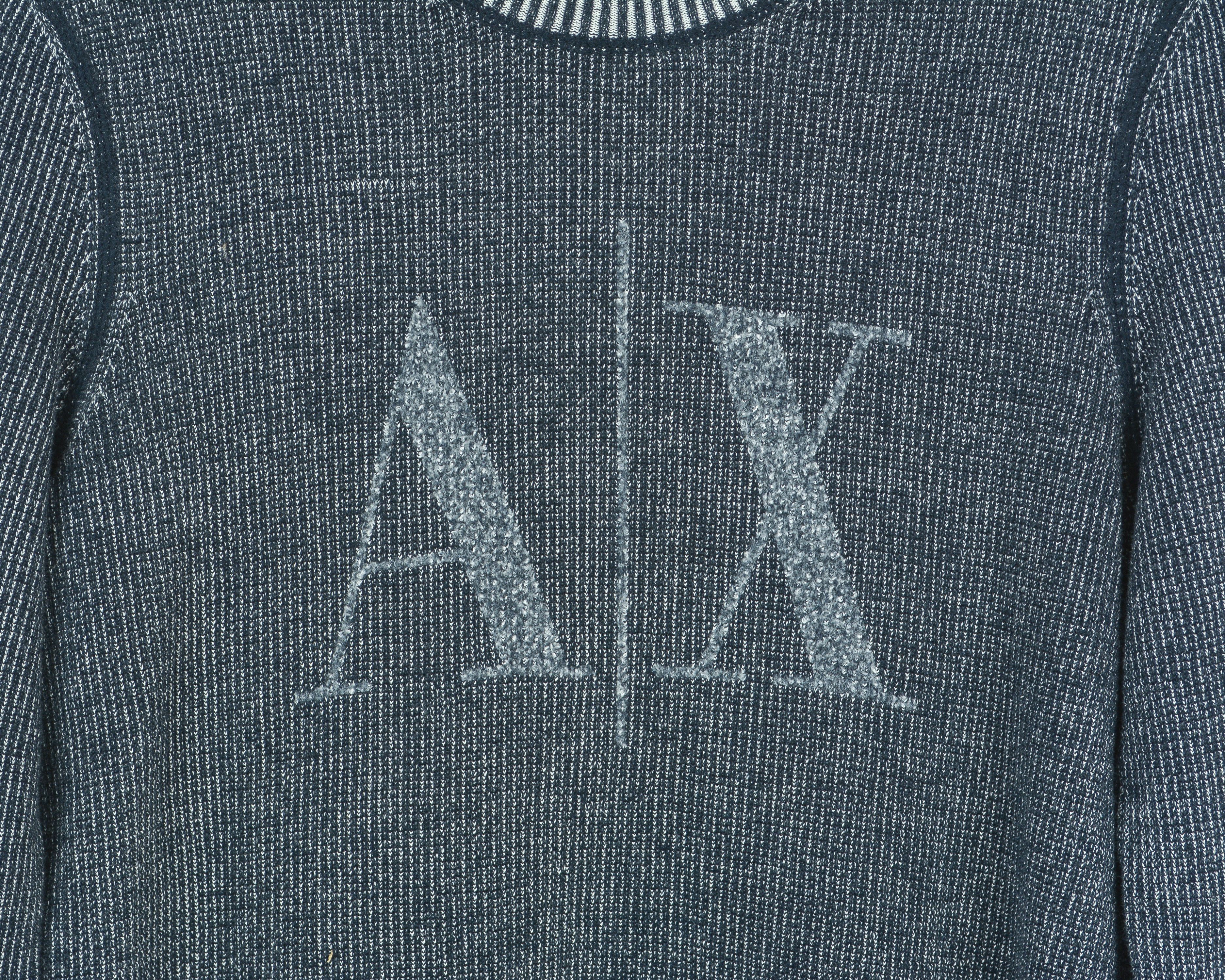 Armani Exchange M Sweater Jumper Grey Big Logo AX Pullover Top Sweatshirt Size US M / EU 48-50 / 2 - 3 Thumbnail