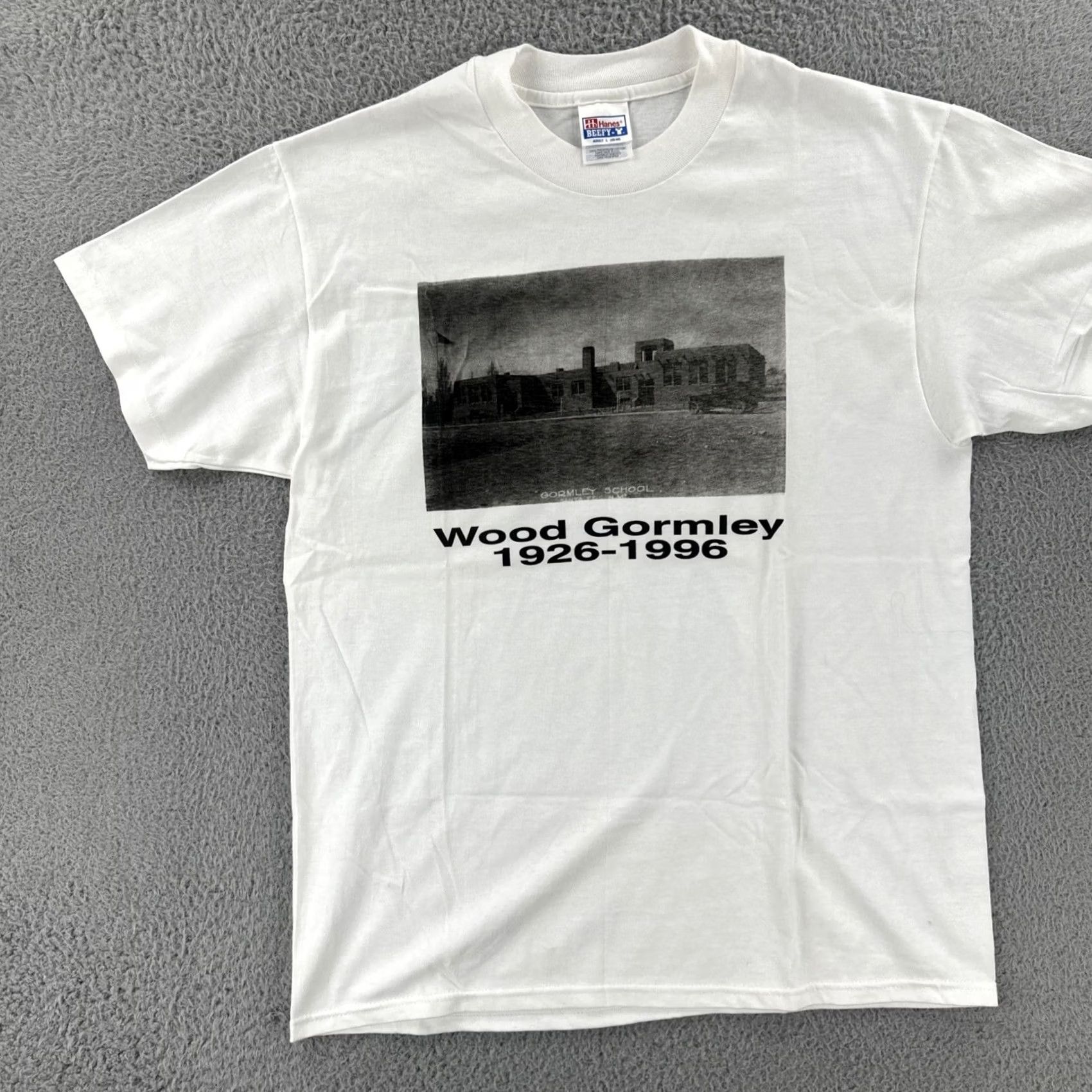 Hanes VINTAGE Hanes Beefy-T L White T-Shirt Men XS? Size US L / EU 52-54 / 3 - 3 Thumbnail