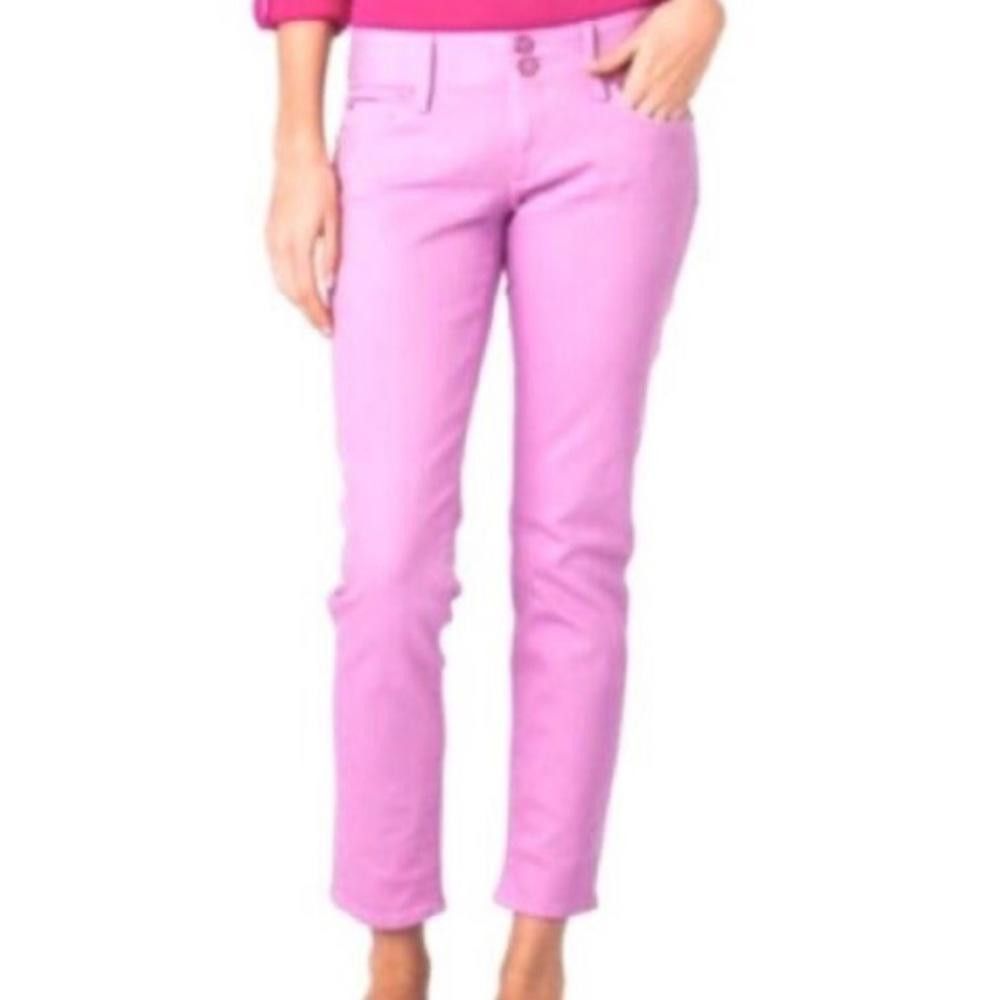 Designer Lilly Pulitzer l Worth Skinny Mini Zip Jeans Size 00 Size 24" / US 00 / IT 34 - 1 Thumbnail