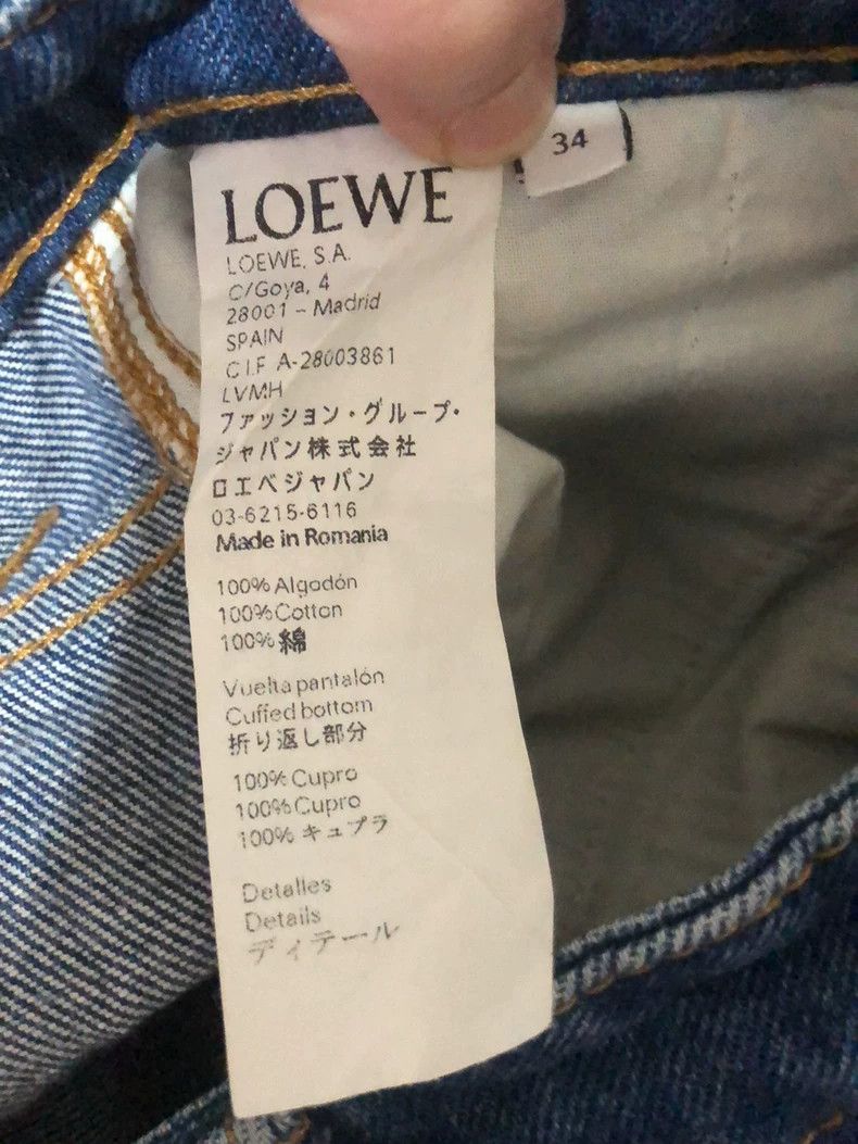 Loewe Loewe High-waisted frayed denim fisherman pants Size 33" - 4 Thumbnail