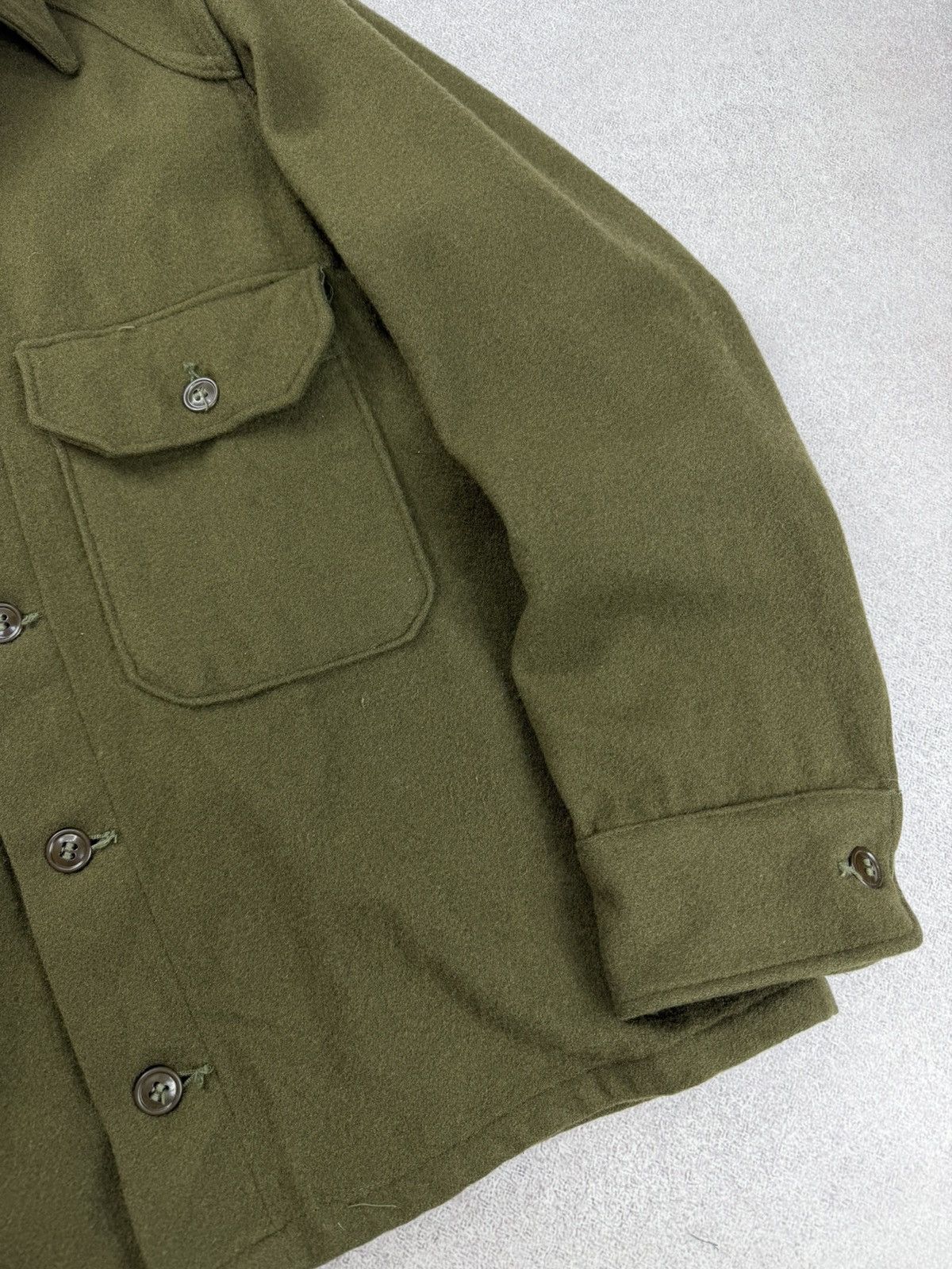 Vintage Vintage US Army OG-108 Olive Green Wool Field Jacket Shirt Size US M / EU 48-50 / 2 - 2 Thumbnail