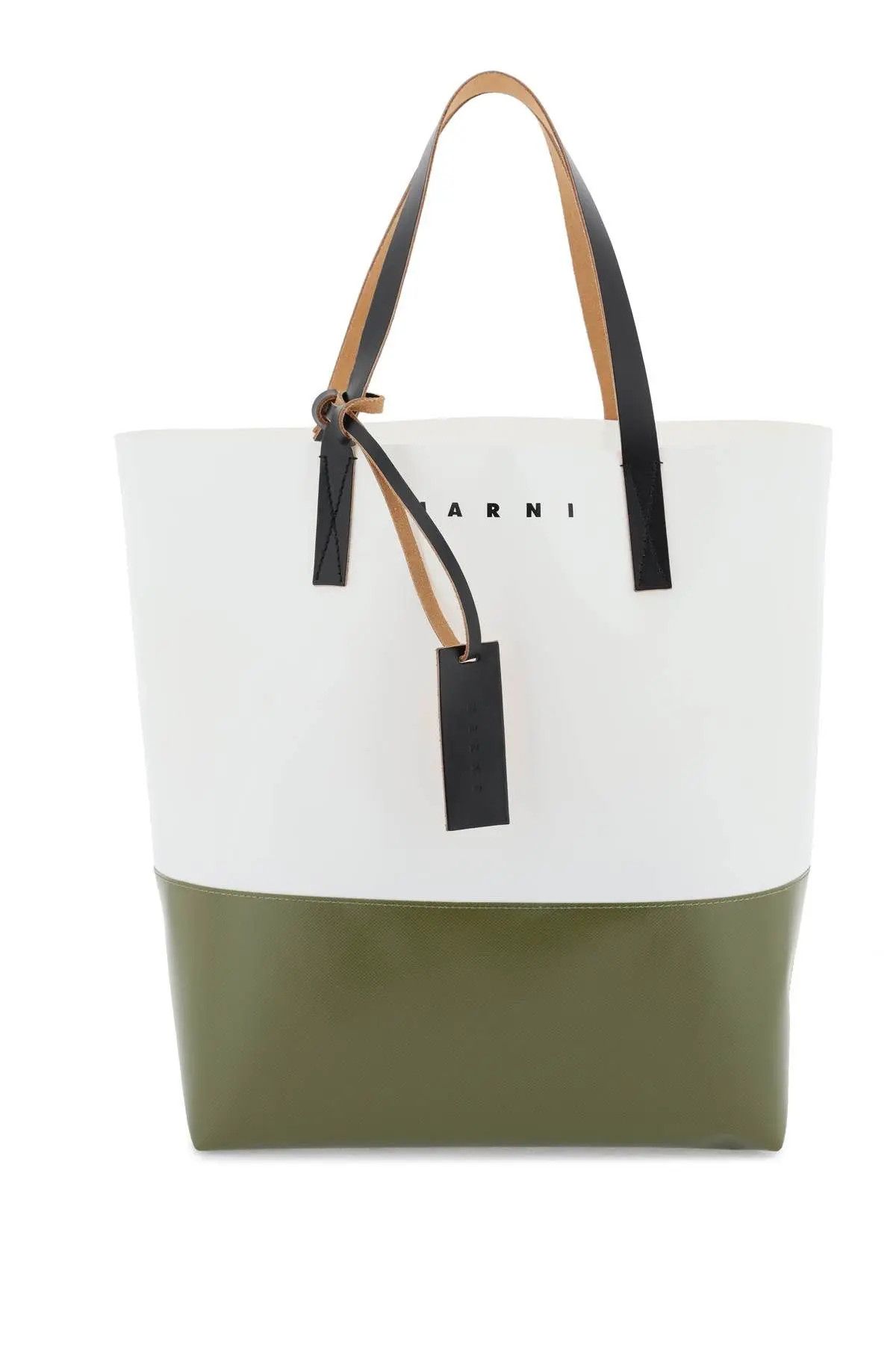 image of Marni O1S22I1N0124 Tribeca Tote Bag In White Green, Men's