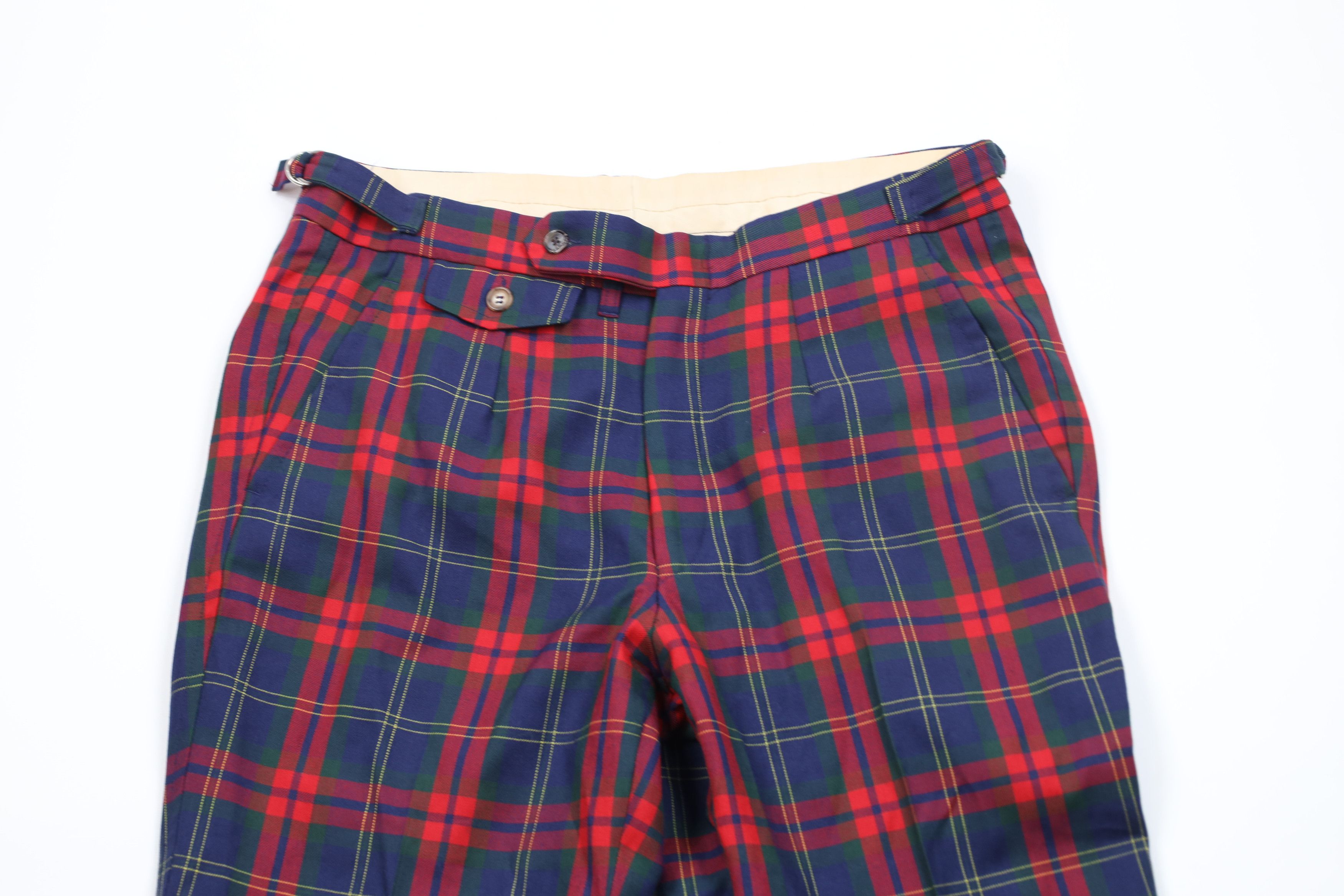 Vintage 70s Streetwear Wool Bell Bottoms Chino Pants Plaid