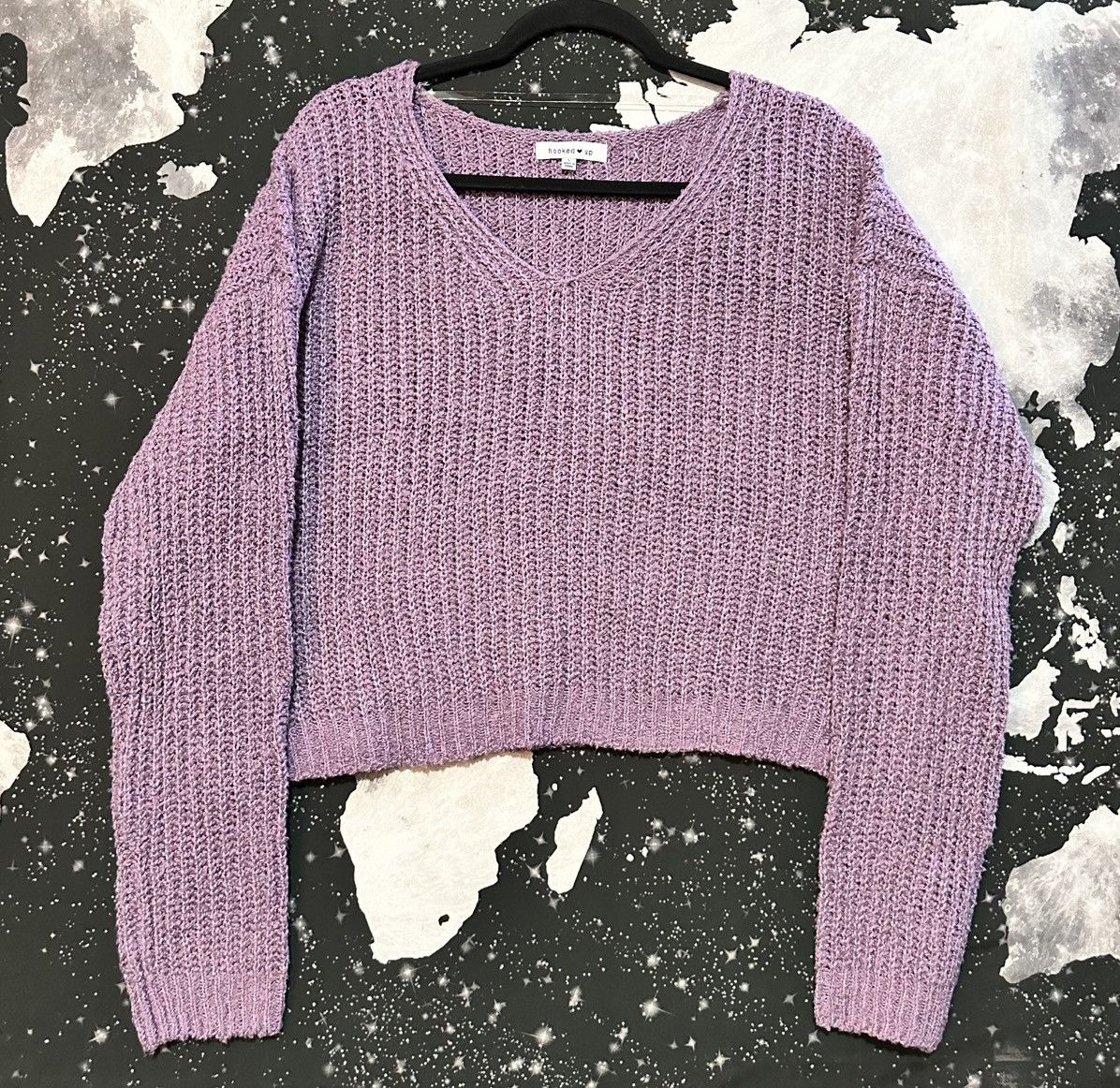 Other Hooked Up Womens Knit Crop Sweater Size L / US 10 / IT 46 - 1 Thumbnail