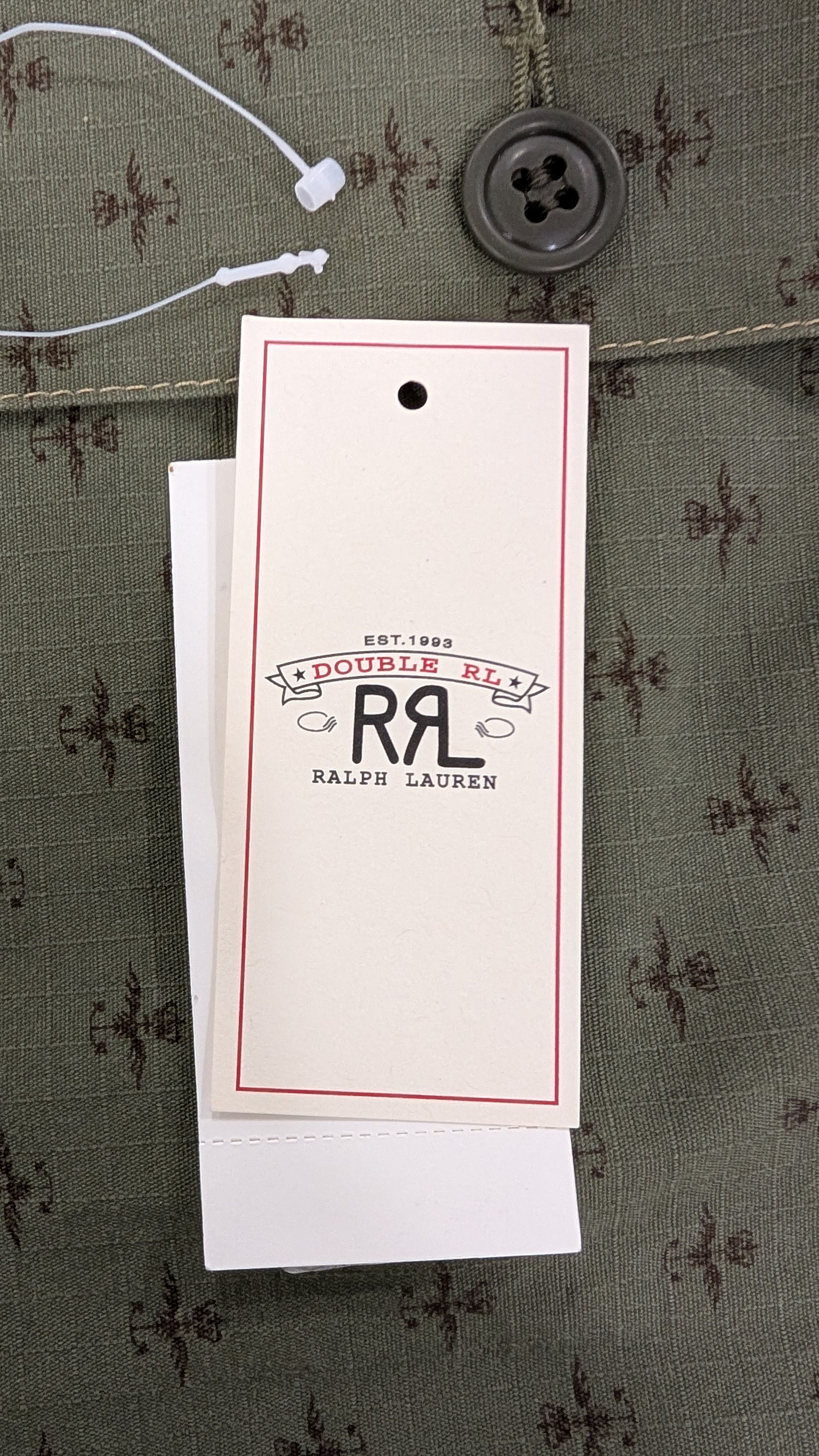 RRL Ralph Lauren RRL Evanston Camp Shirt Green Ripstop Cotton Size M Size US M / EU 48-50 / 2 - 12 Thumbnail