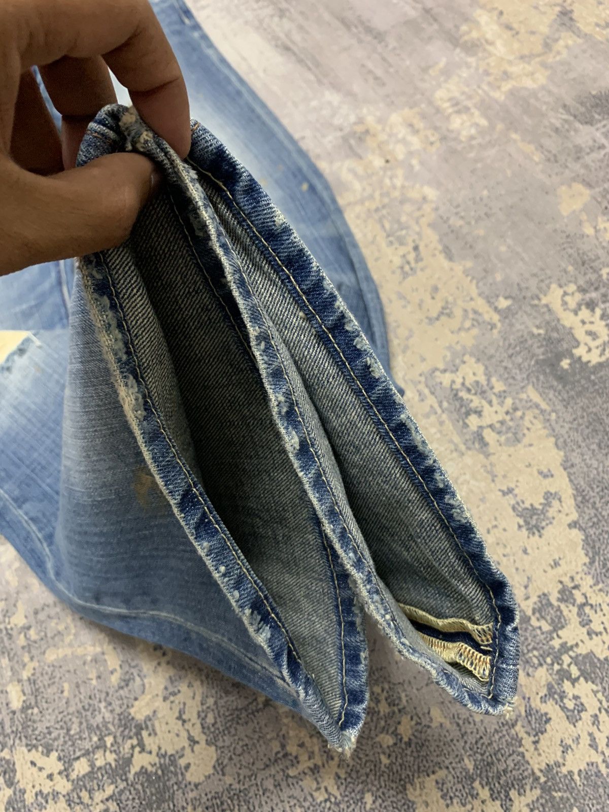 Abercrombie & Fitch Y2K Abercrombie Fitch Distressed Bootcut Flare Denim Jeans Size US 34 / EU 50 - 8 Thumbnail