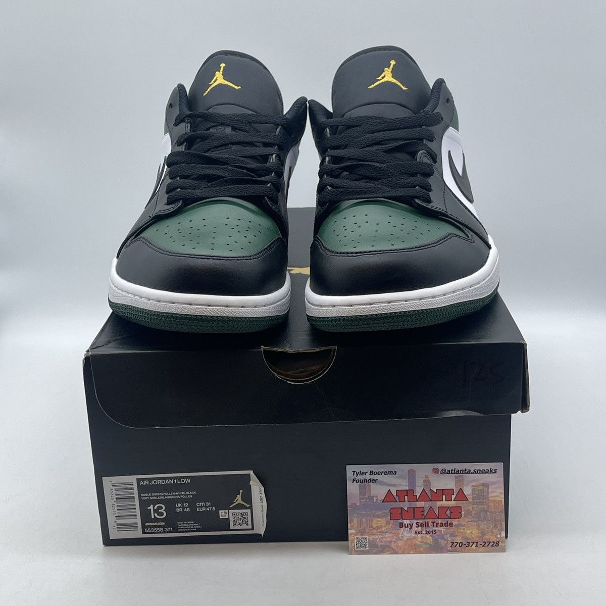 Jordan Brand Air Jordan 1 low green toe Size US 13 / EU 46 - 2 Thumbnail