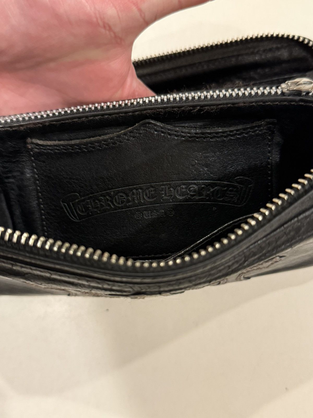 Chrome Hearts Chrome Hearts 3 Cemetery Cross Patch Leather RecF Zip Wallet Size ONE SIZE - 7 Thumbnail