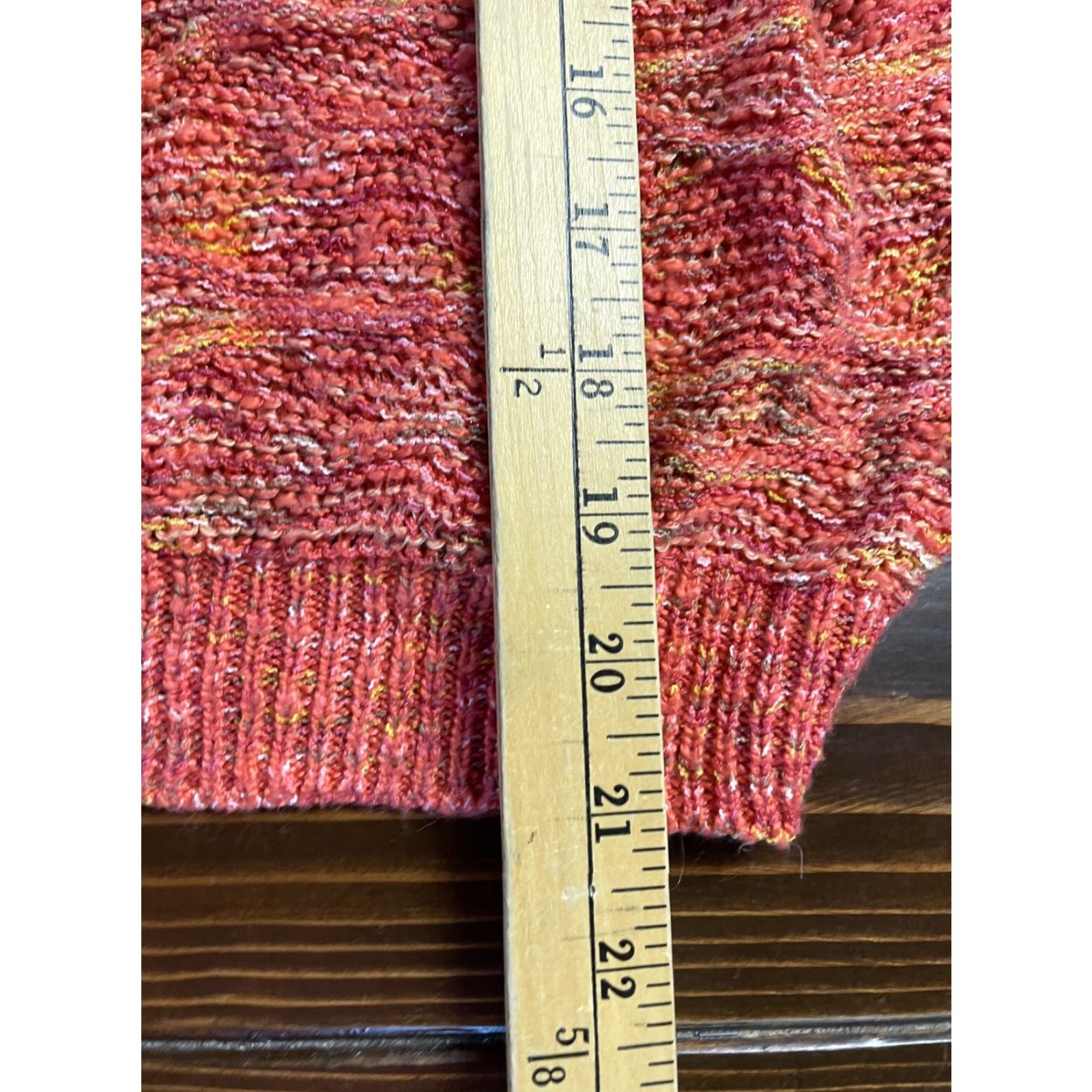 Vintage VINTAGE Dress Barn Sweater Women 1X Pullover Knit Crew Neck 3/4 Sleeve Pink Salmon Orange Metallic Pink Knitted Womens Size XL / US 12-14 / IT 48-50 - 4 Thumbnail