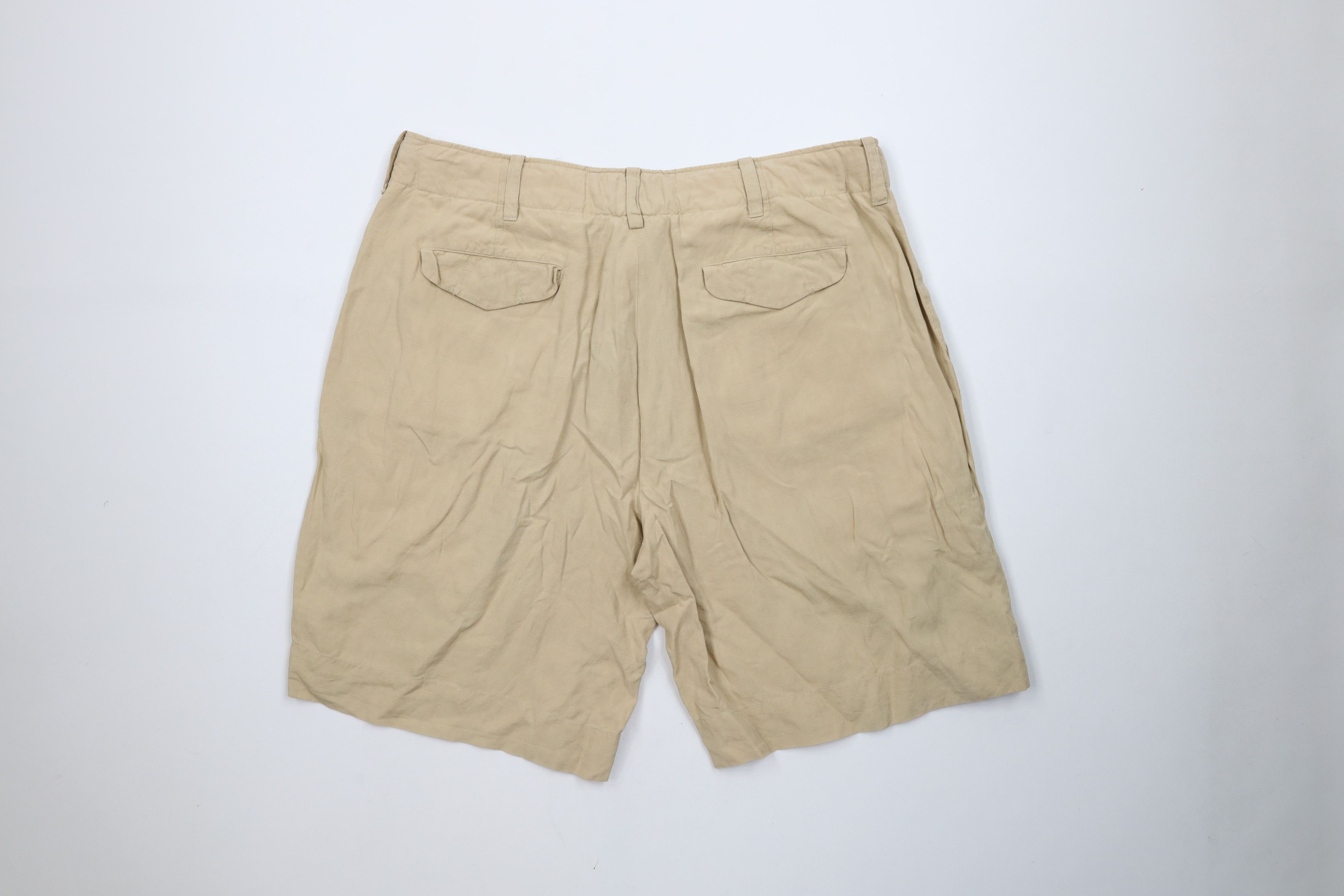 Ralph Lauren Vintage Ralph Lauren Above Knee Linen Chino Shorts Beige Size US 34 / EU 50 - 10 Thumbnail