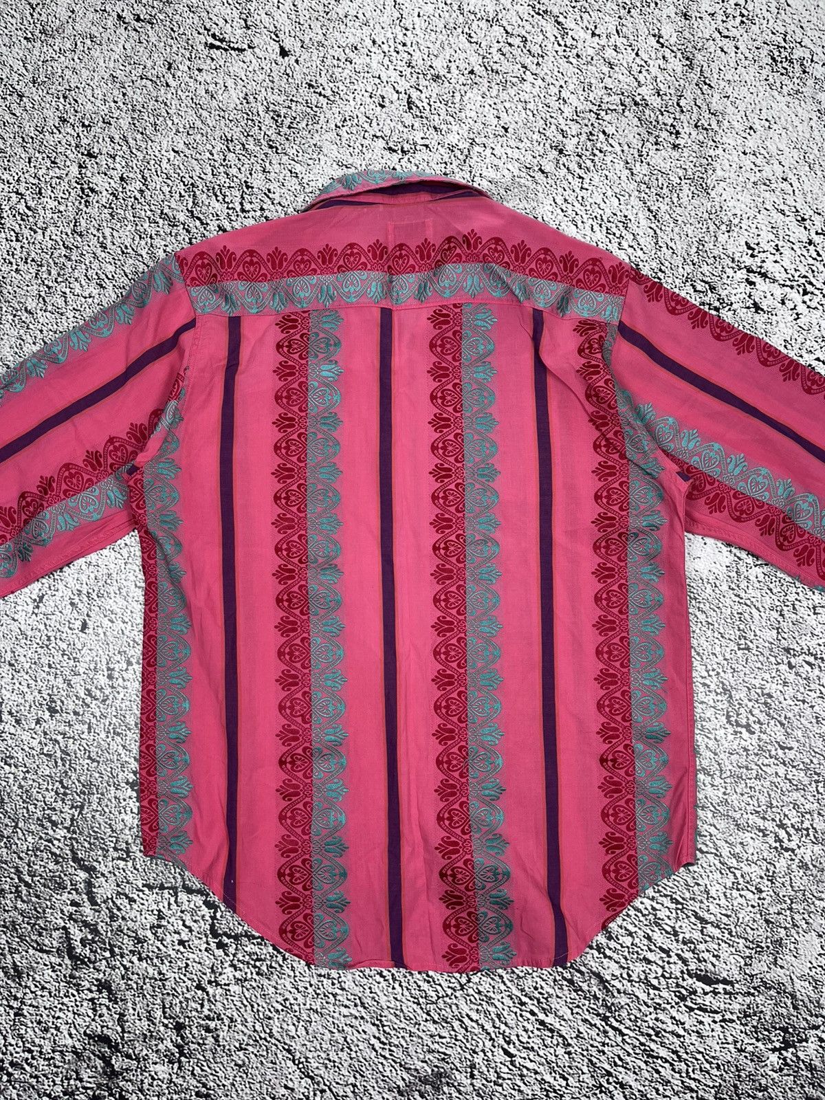 Vintage Vintage Rare Verte Vallee Embroidered striped shirt Size US M / EU 48-50 / 2 - 5 Thumbnail