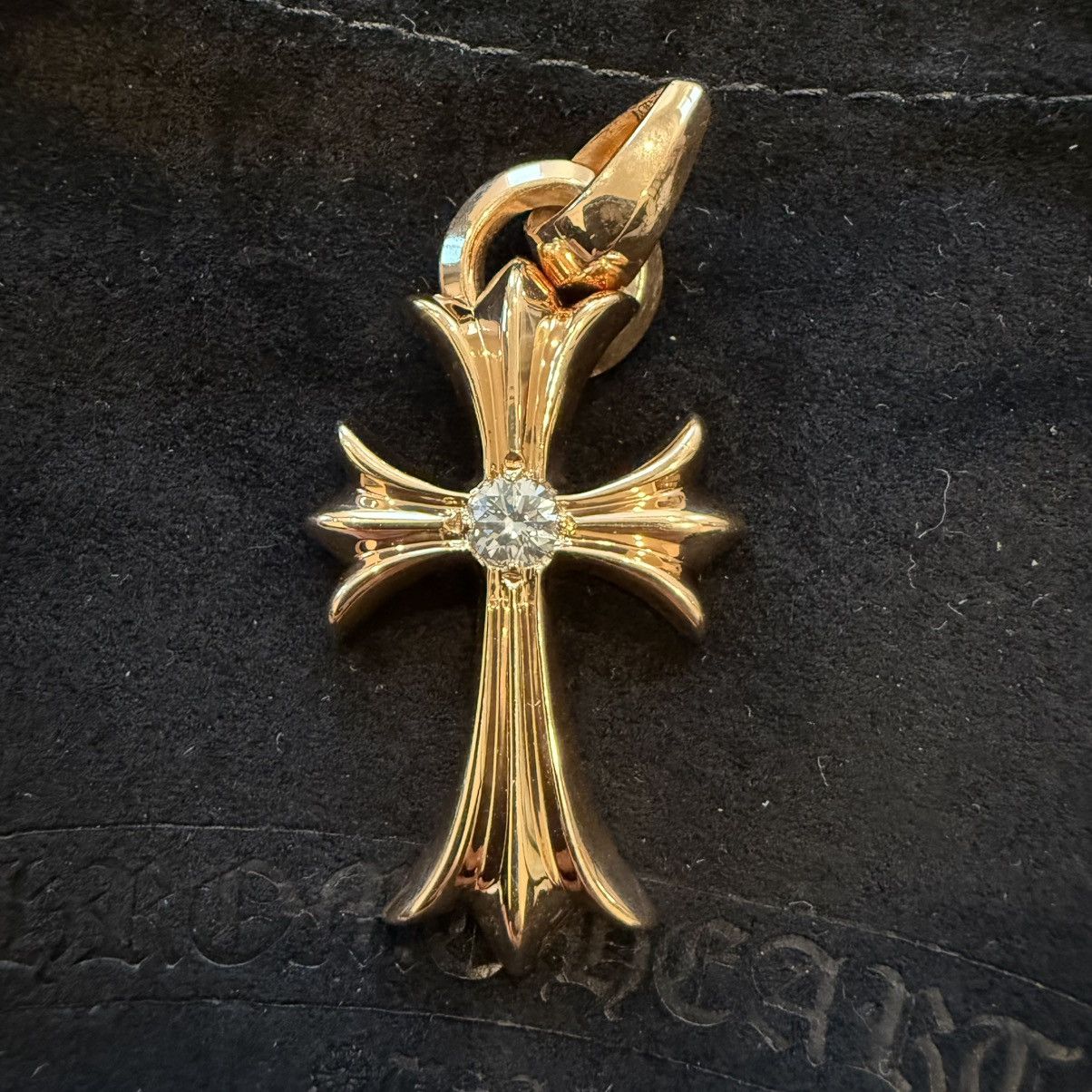 Chrome Hearts Chrome Hearts 22k Gold Cross Pendant with Diamond Size ONE SIZE - 2 Thumbnail