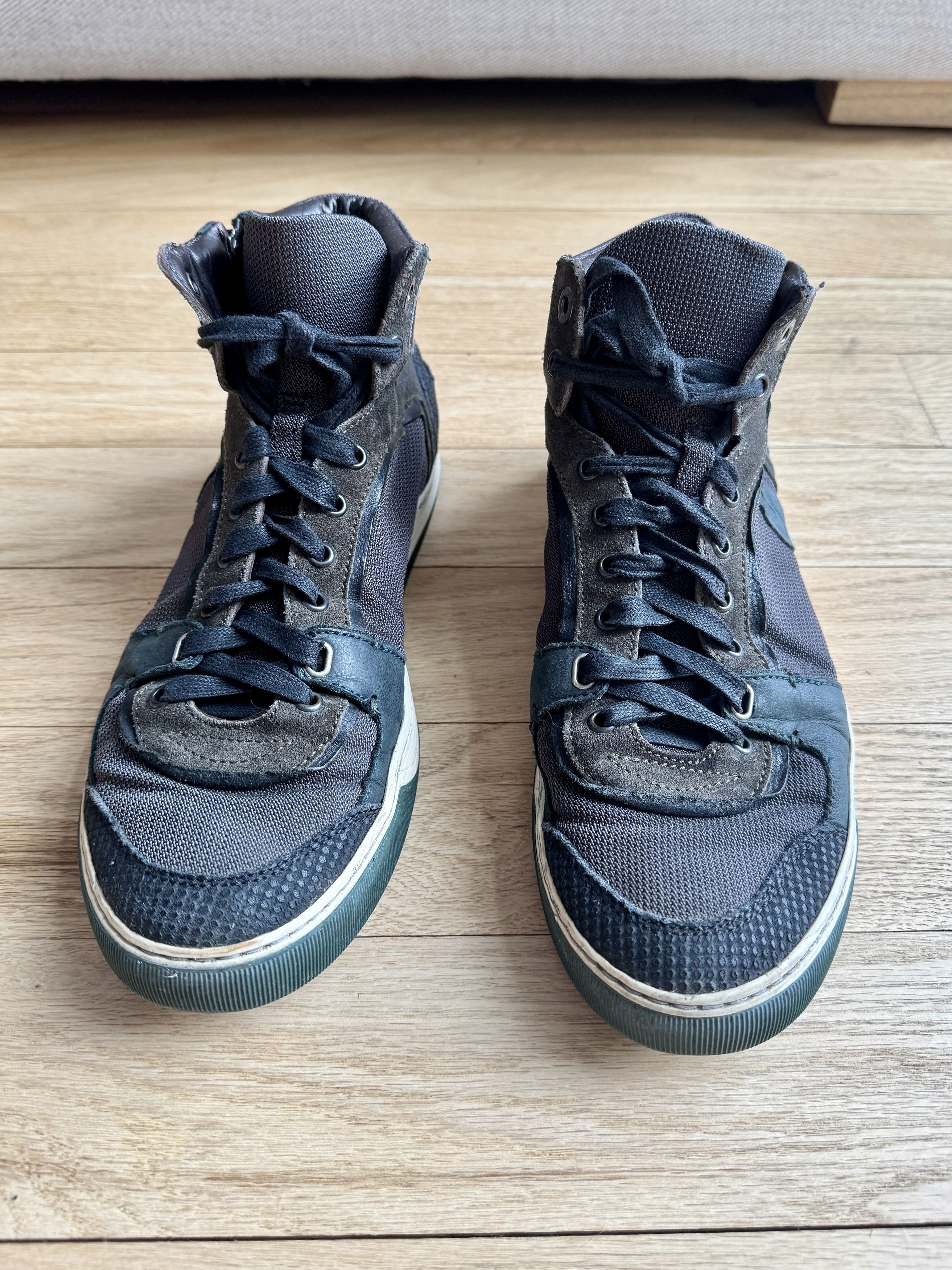 Mix Material High Top Sneaker