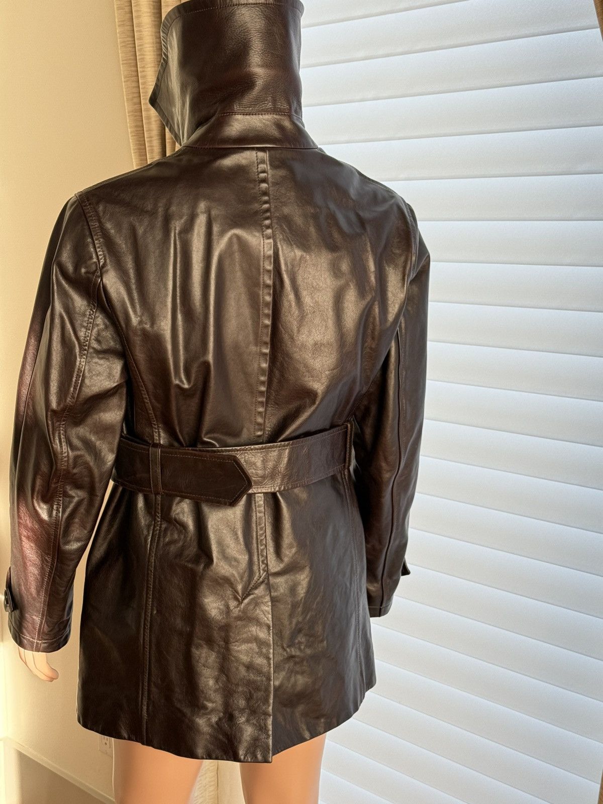 Dolce & Gabbana New Dolce & Gabbana Bullskin Leather Trench Coat Overcoat Size US L / EU 52-54 / 3 - 5 Thumbnail