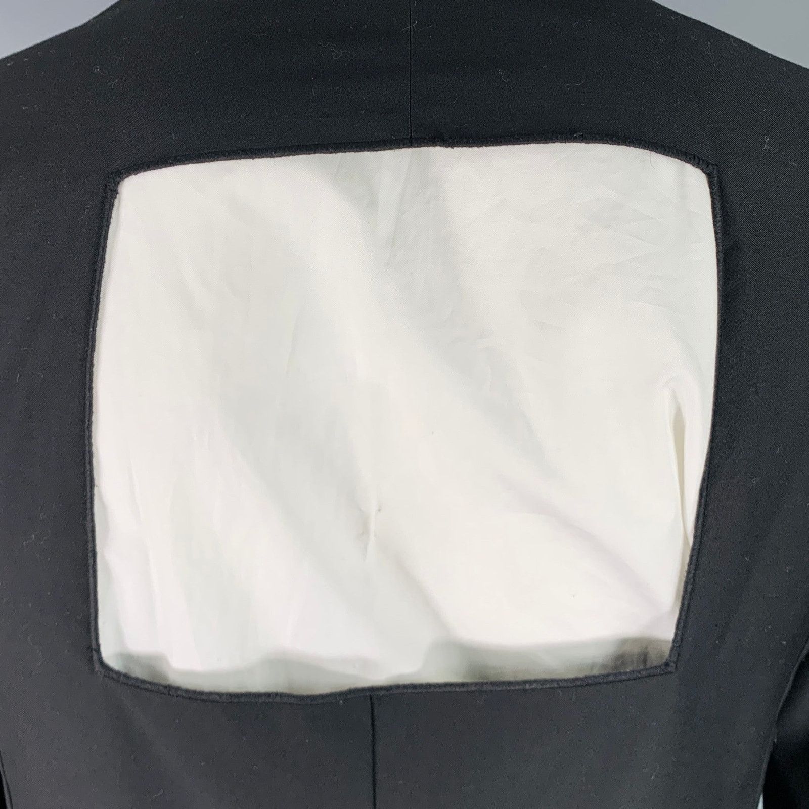 Heliot Emil Size XL Black Polyester Blend Open Back Sport Coat Size 46R - 5 Thumbnail