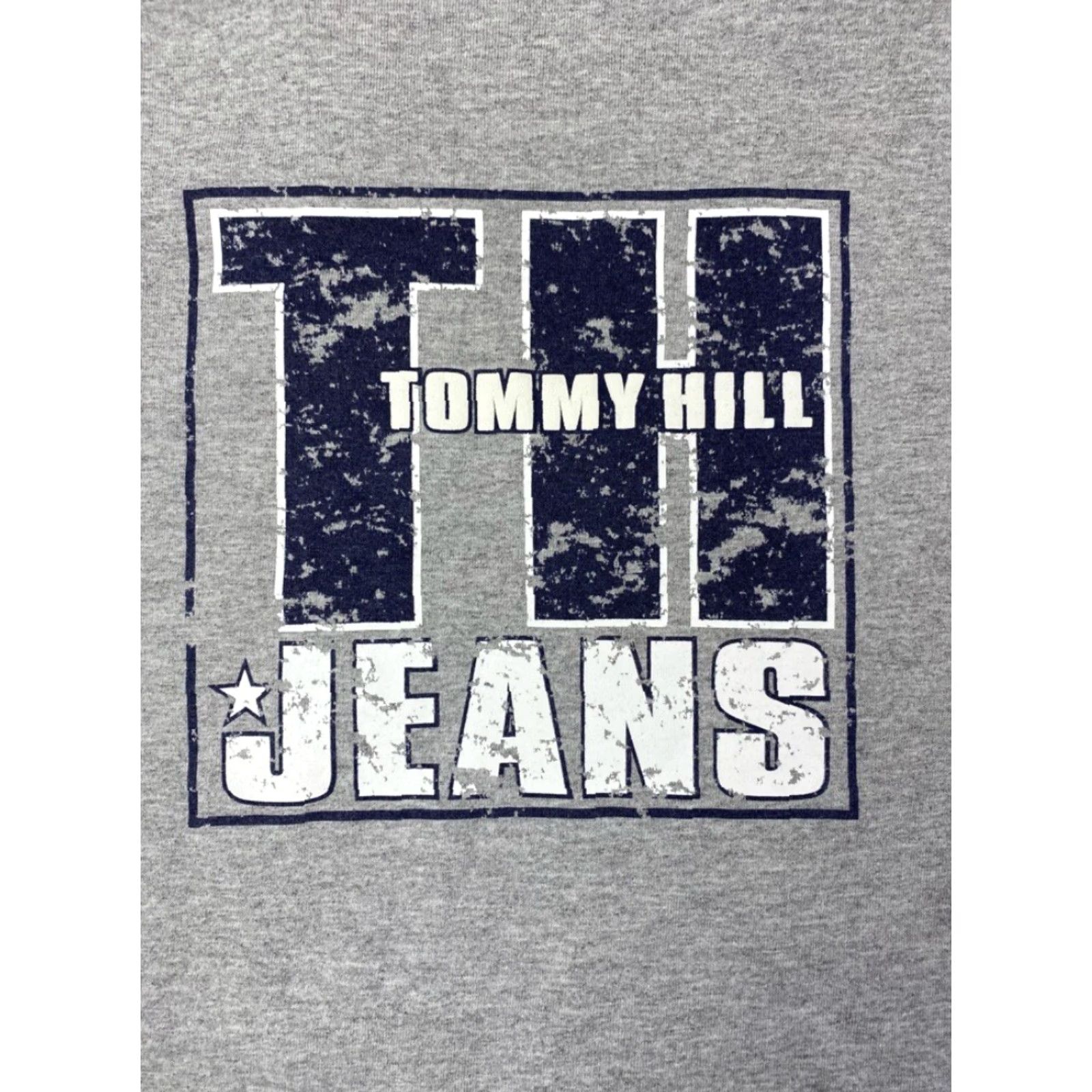 Tommy Hilfiger Tommy Hilfiger Jeans Graphic T Shirt L Gray Cotton Blend #3351 Size US L / EU 52-54 / 3 - 8 Thumbnail