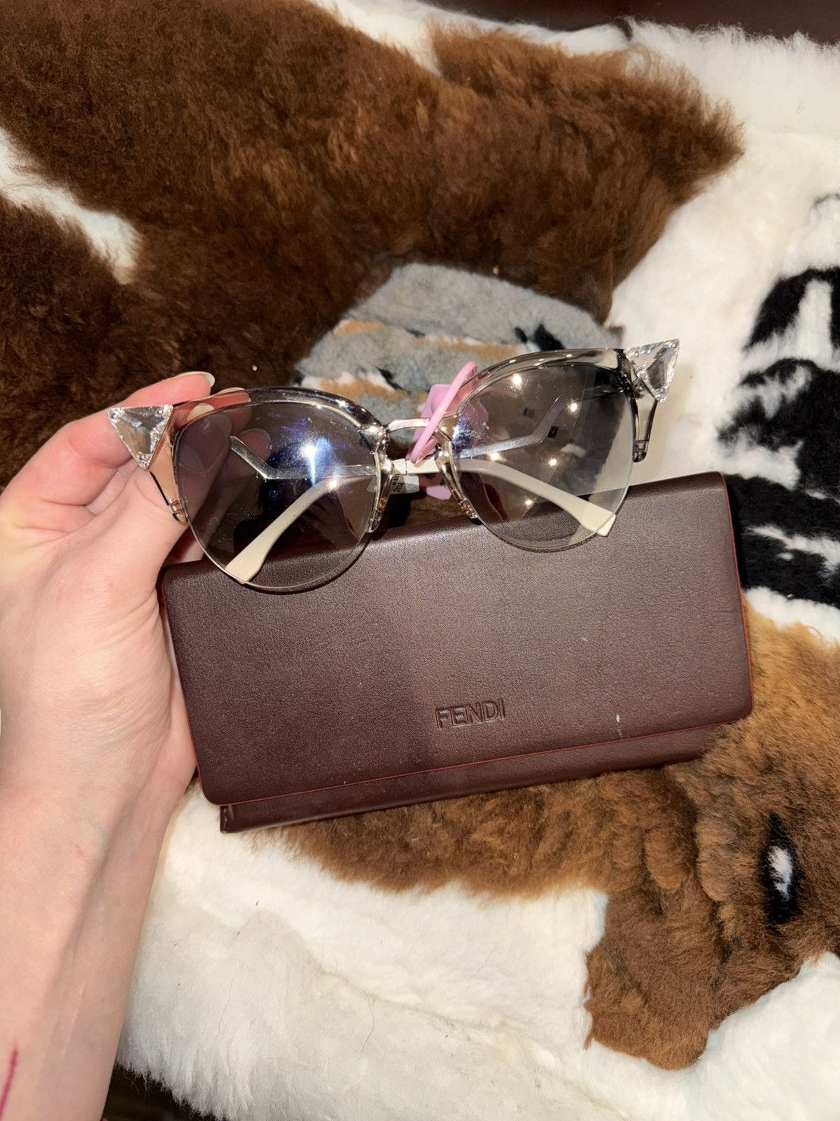 Fendi Fendi Rhinestone Sunglasses Vintage Size ONE SIZE - 3 Thumbnail