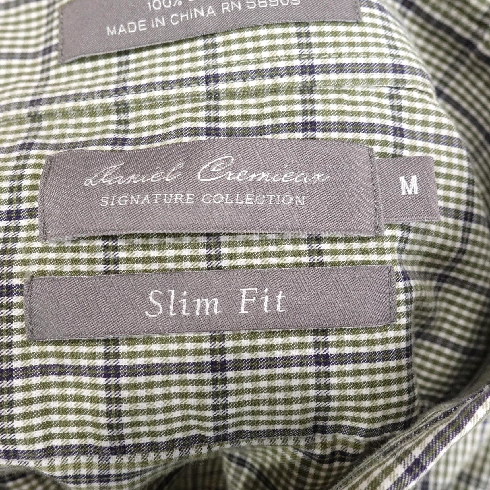 Cremieux VINTAGE Cremieux Shirt Mens Medium Green Plaid Slim Fit Button-Up Size US M / EU 48-50 / 2 - 6 Thumbnail