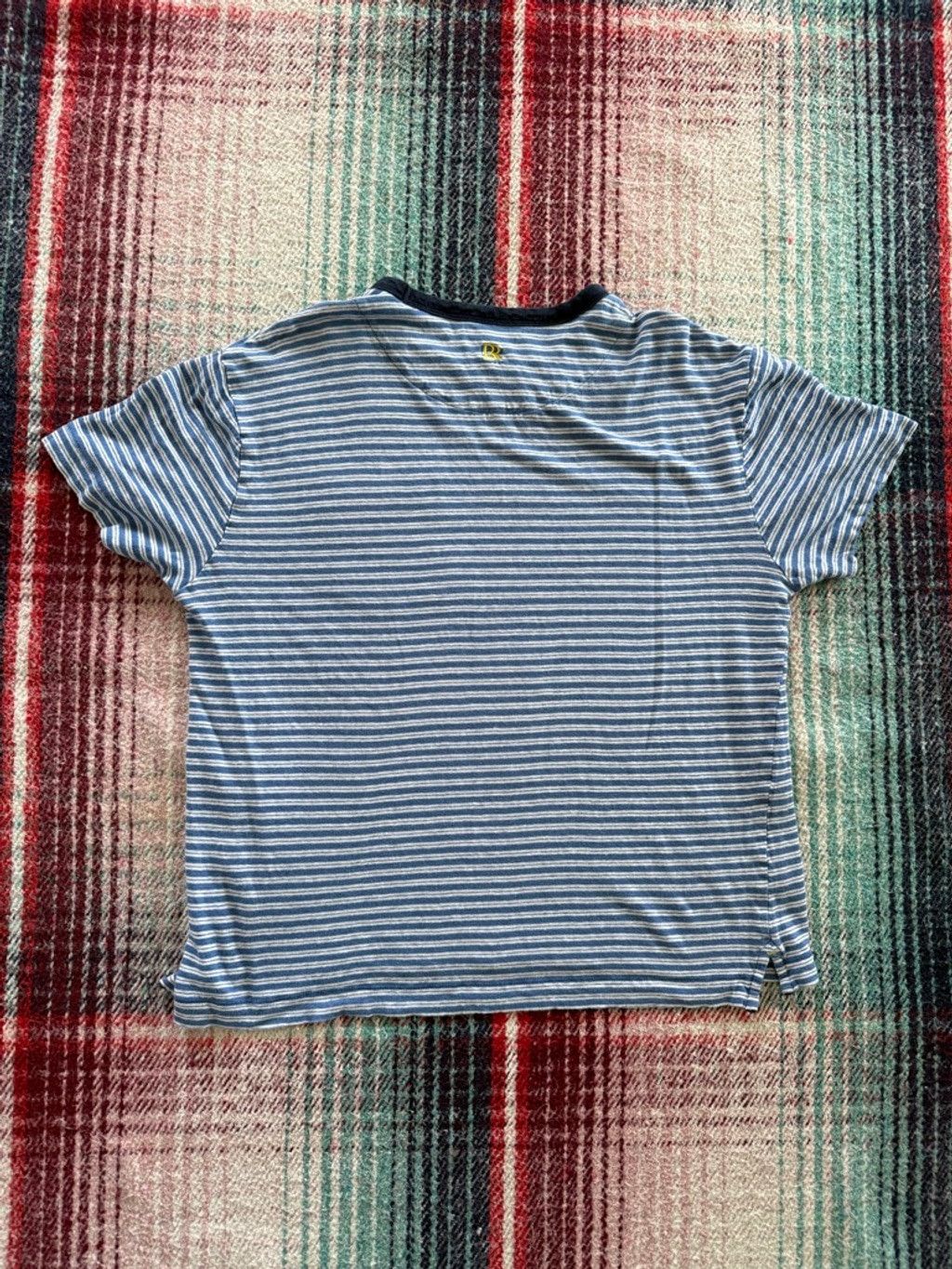 Banana Republic Banana Republic Cropped Blue/White Stripe Short Sleeve Tee L Size US L / EU 52-54 / 3 - 3 Thumbnail