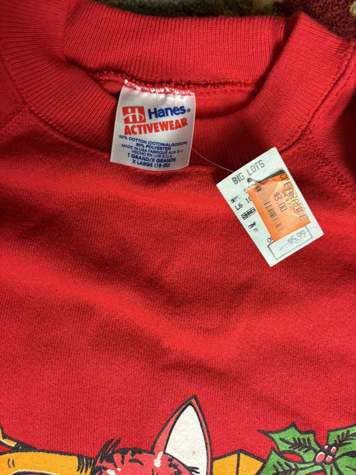 Hanes × Vintage Vintage 90s graphic Christmas Sweatshirt Crewneck Size US XL / EU 56 / 4 - 4 Thumbnail