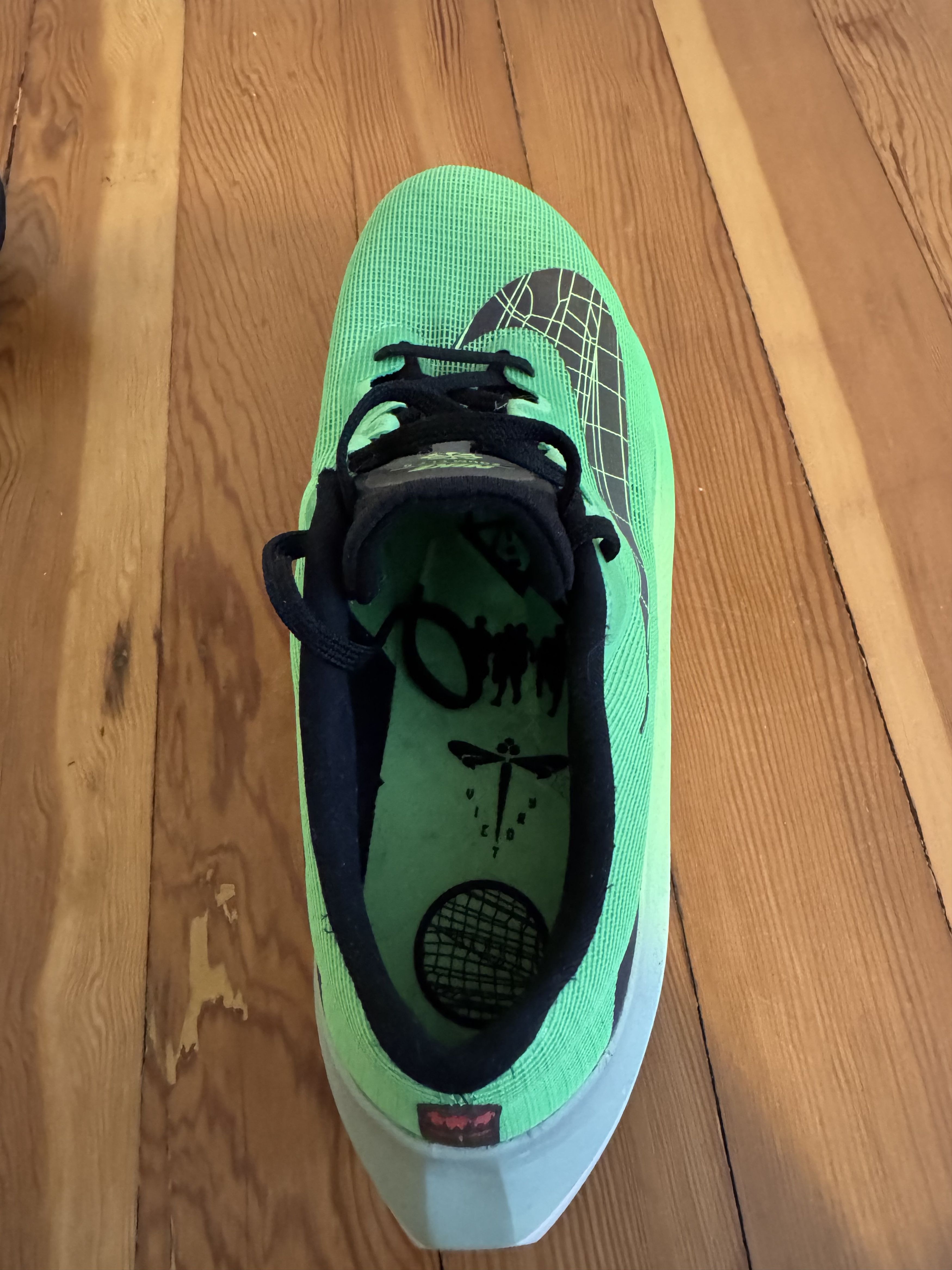 Nike NEW Nike Zoom Fly 5 Running Black Green Ekiden Size US 12.5 / EU 45-46 - 4 Thumbnail