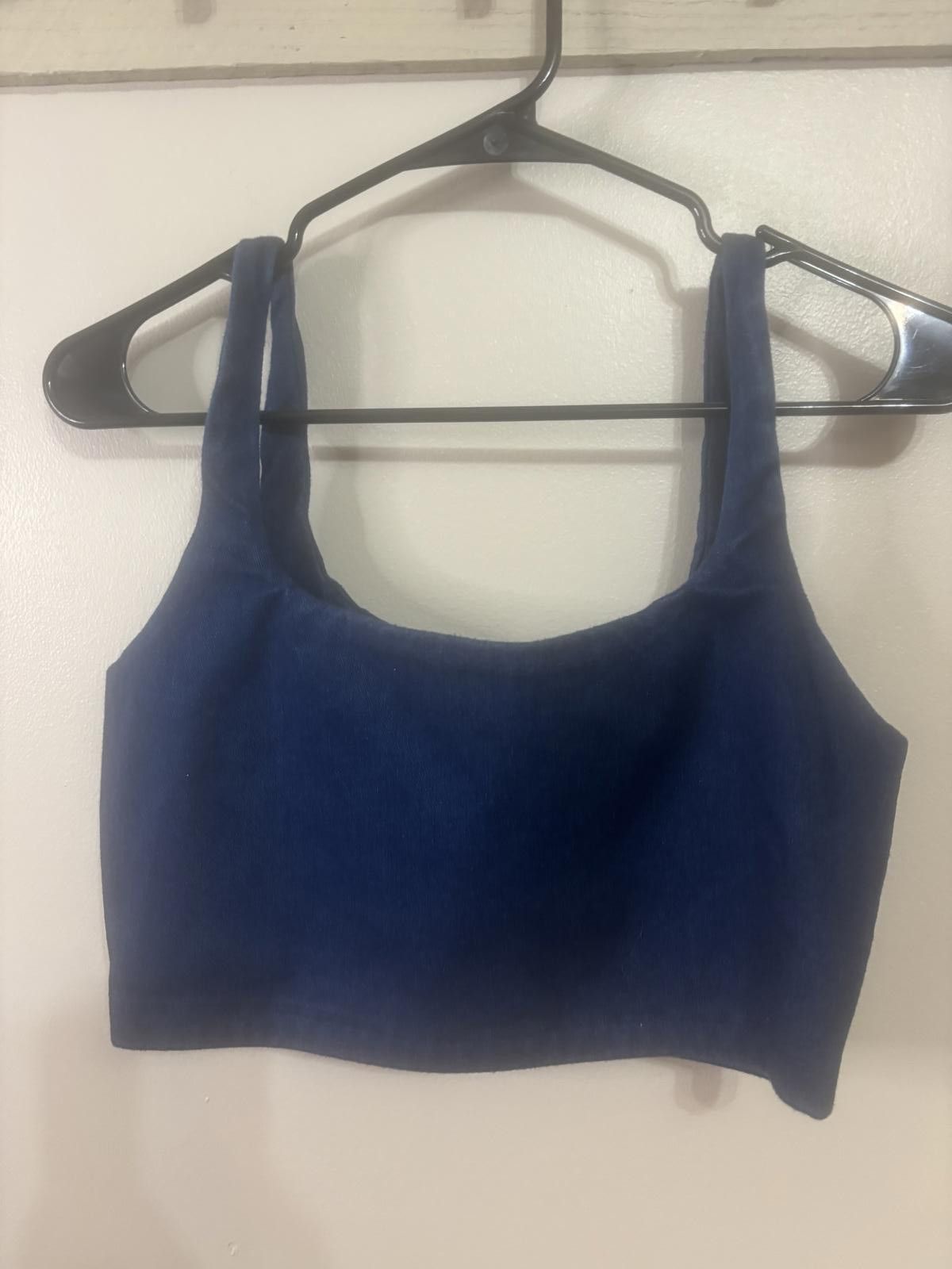 Designer Stylish Susana Monaco Crop Top - Navy Blue XS Size XS / US 0-2 / IT 36-38 - 1 Thumbnail