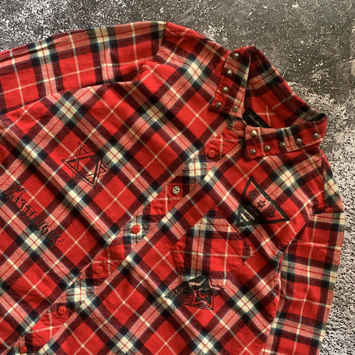 Japanese Brand World Wide Love Flannel Shirt Japanese Brand Size M / US 6-8 / IT 42-44 - 3 Thumbnail