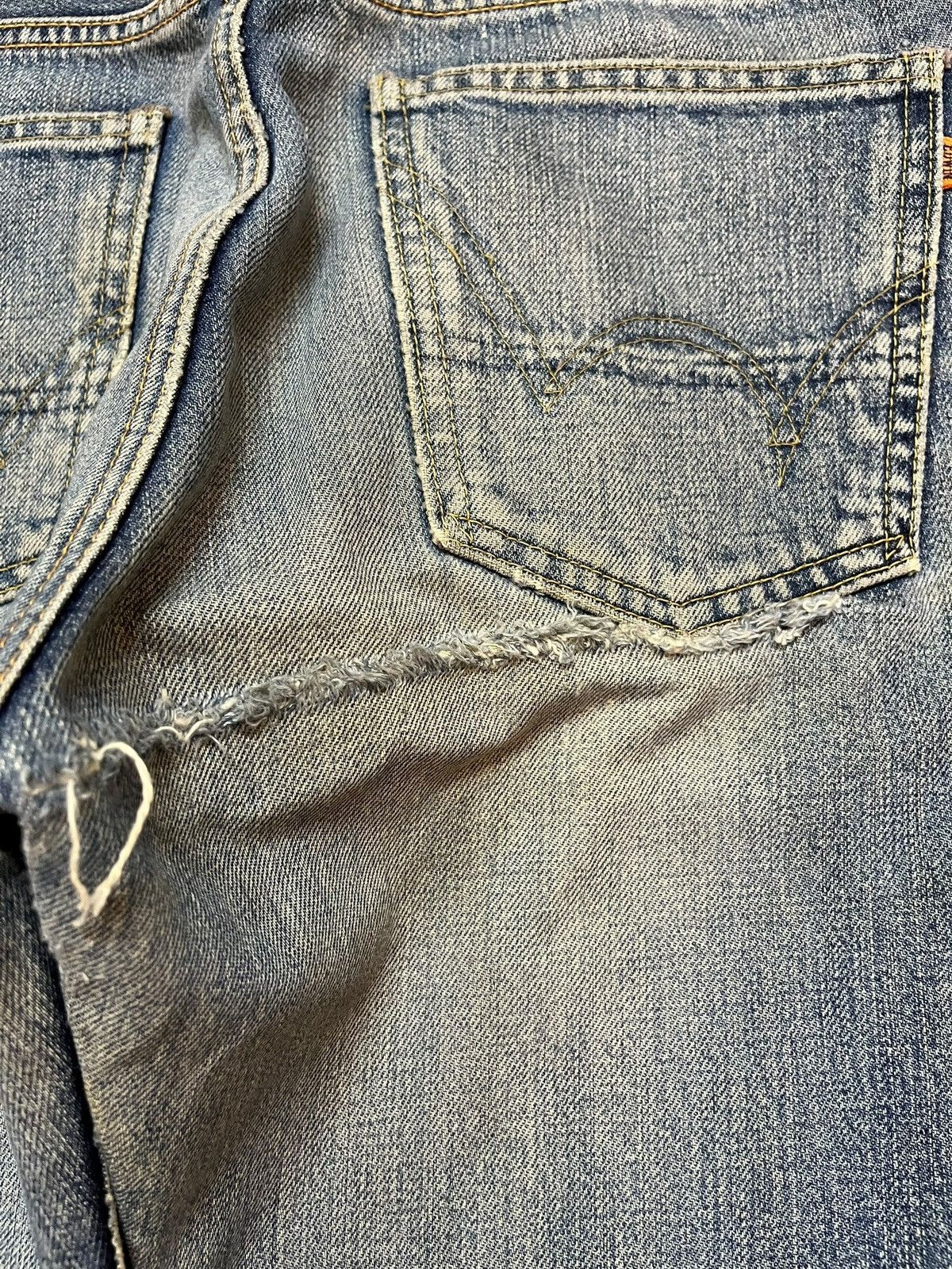 Edwin Vintage Edwin 101F Flare Faded Distressed Denim Size US 30 / EU 46 - 8 Thumbnail
