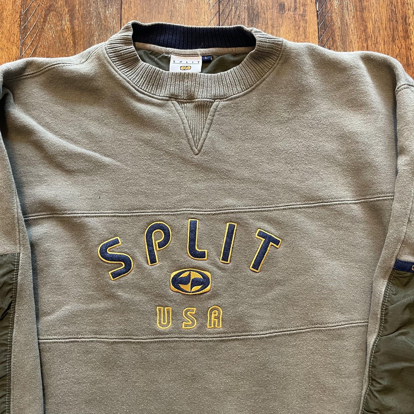 Split Split USA Sweatshirt Mens L Crewneck Embroidered Elbow Size US L / EU 52-54 / 3 - 3 Thumbnail