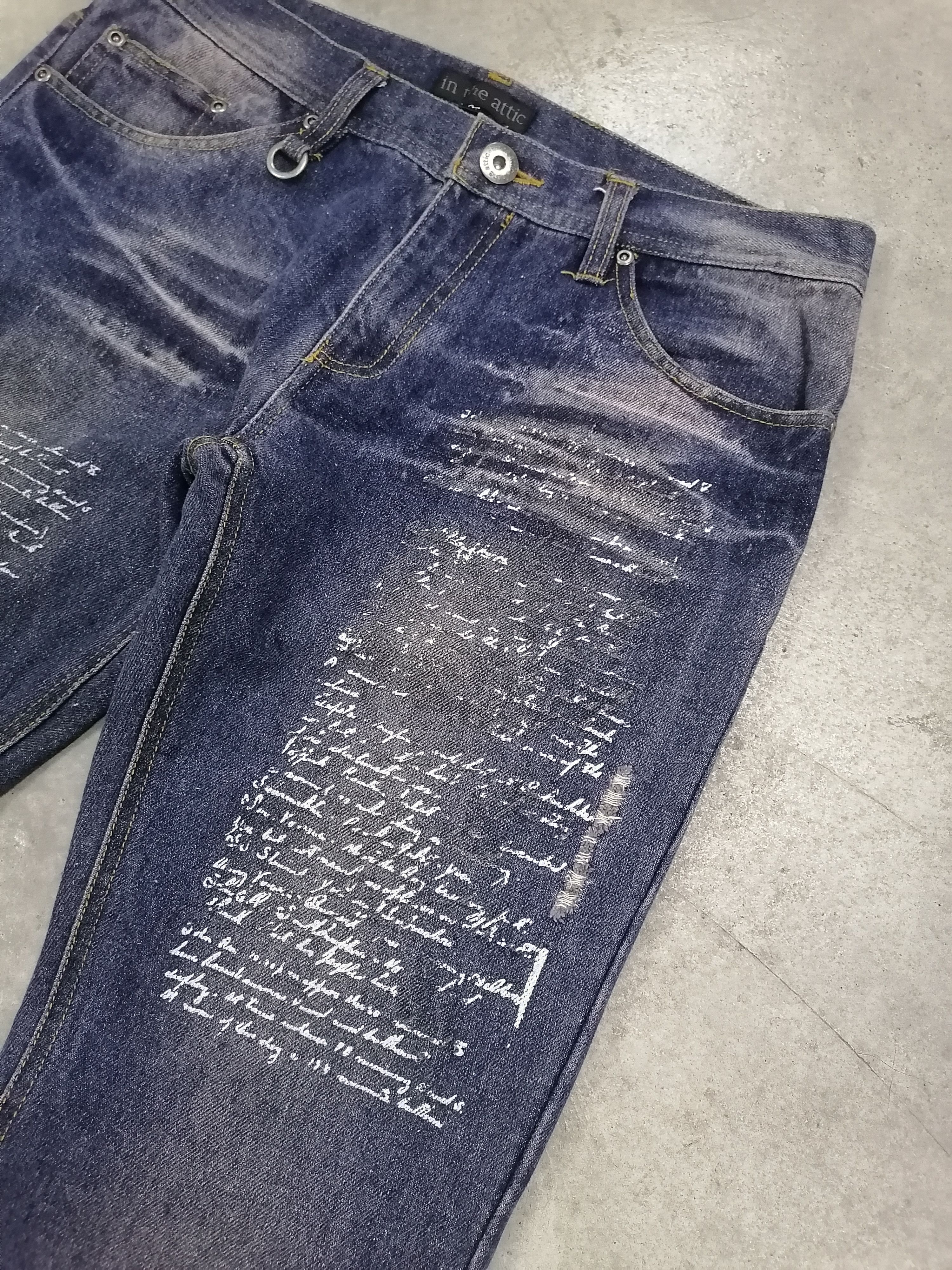 14th Addiction × In The Attic × Le Grande Bleu (L.G.B.) In The Attic Illustration Denim Pants Size US 31 - 4 Thumbnail