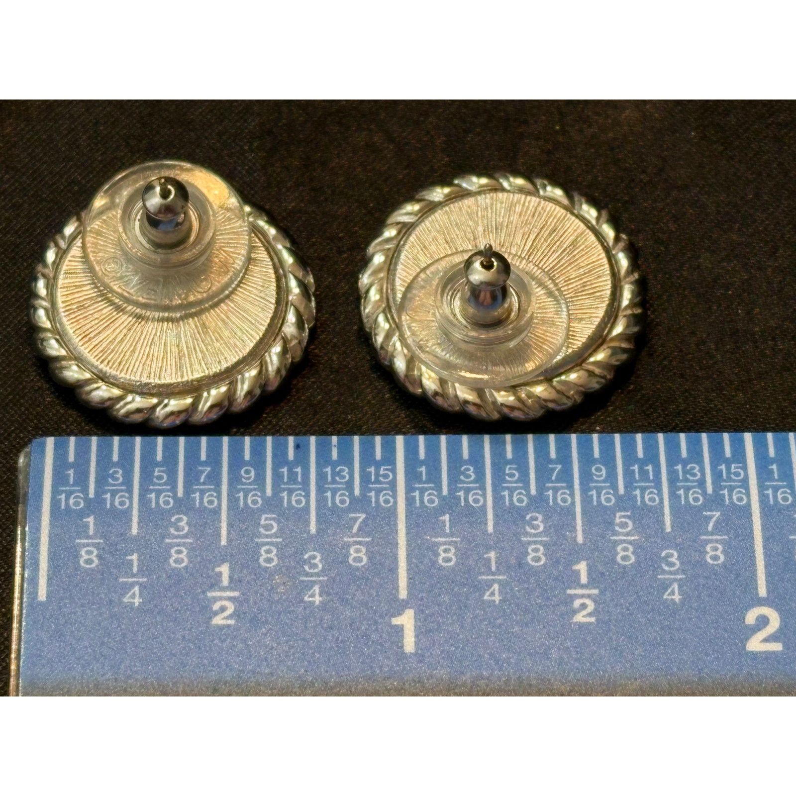 Monet Monet Silver Tone Roman Coin Medallion Earrings Rope Border Size ONE SIZE - 5 Thumbnail